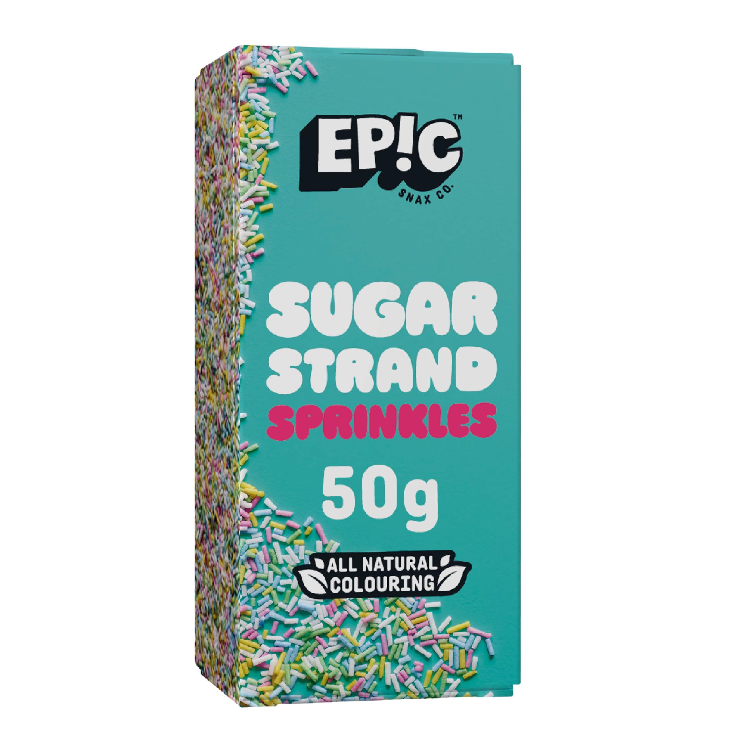 EPIC SNAX CO Sugar Strands Sprinkle Toppers - Classic Rainbow Sprinkles for Baking & Dessert Decorations 7
