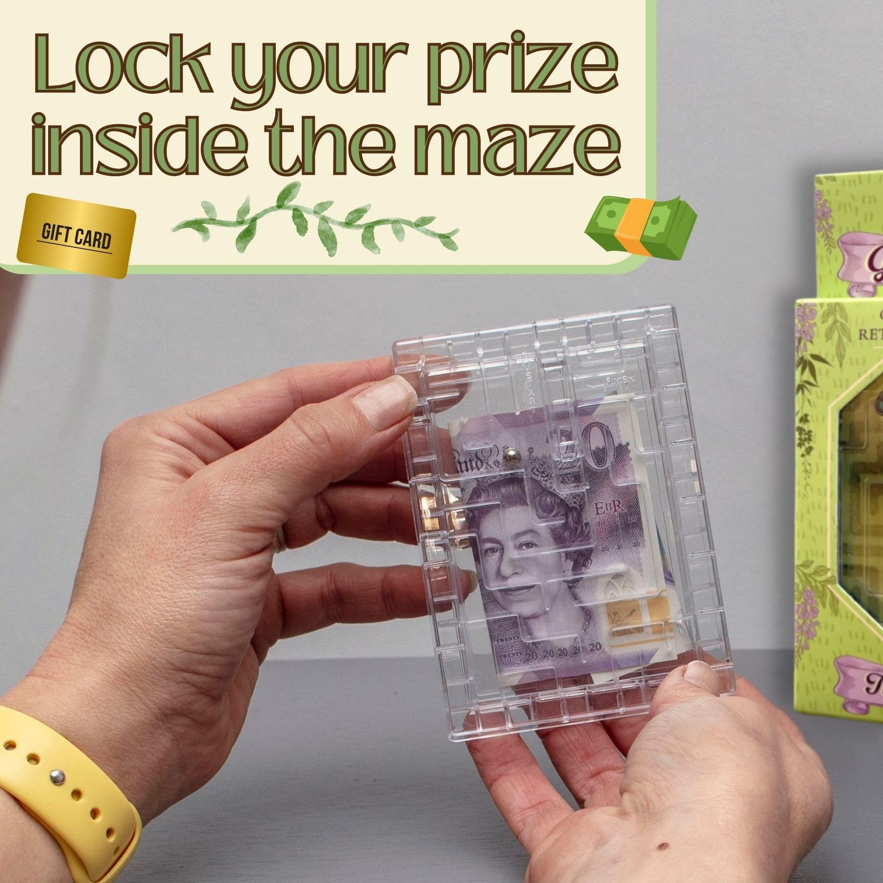 Boxer Gifts Garden Labyrinth Puzzle Box - Money Holder for Cash or Gift Cards 8