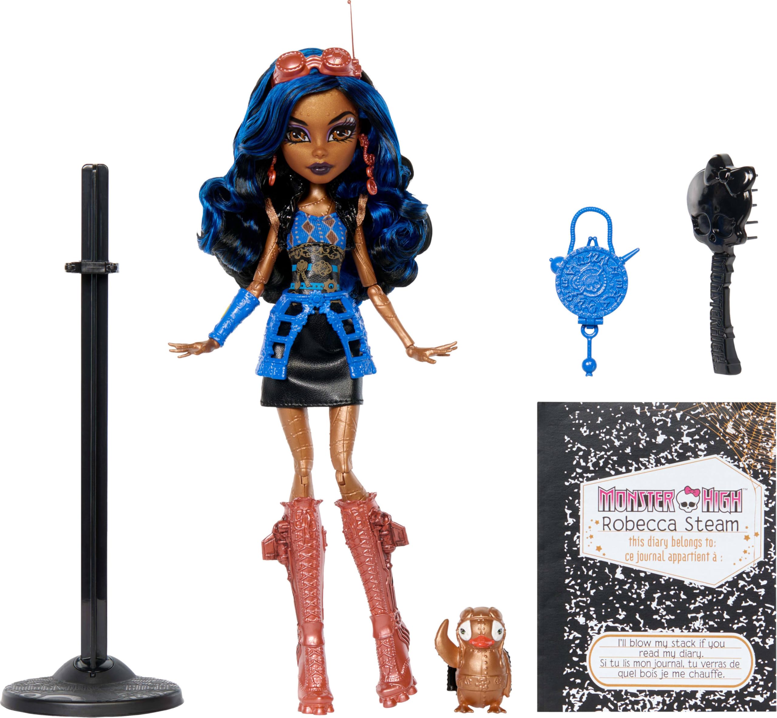 Monster High Robecca Steam Creeproduction Doll - Posable Joints | Includes Pet & Accessories 5