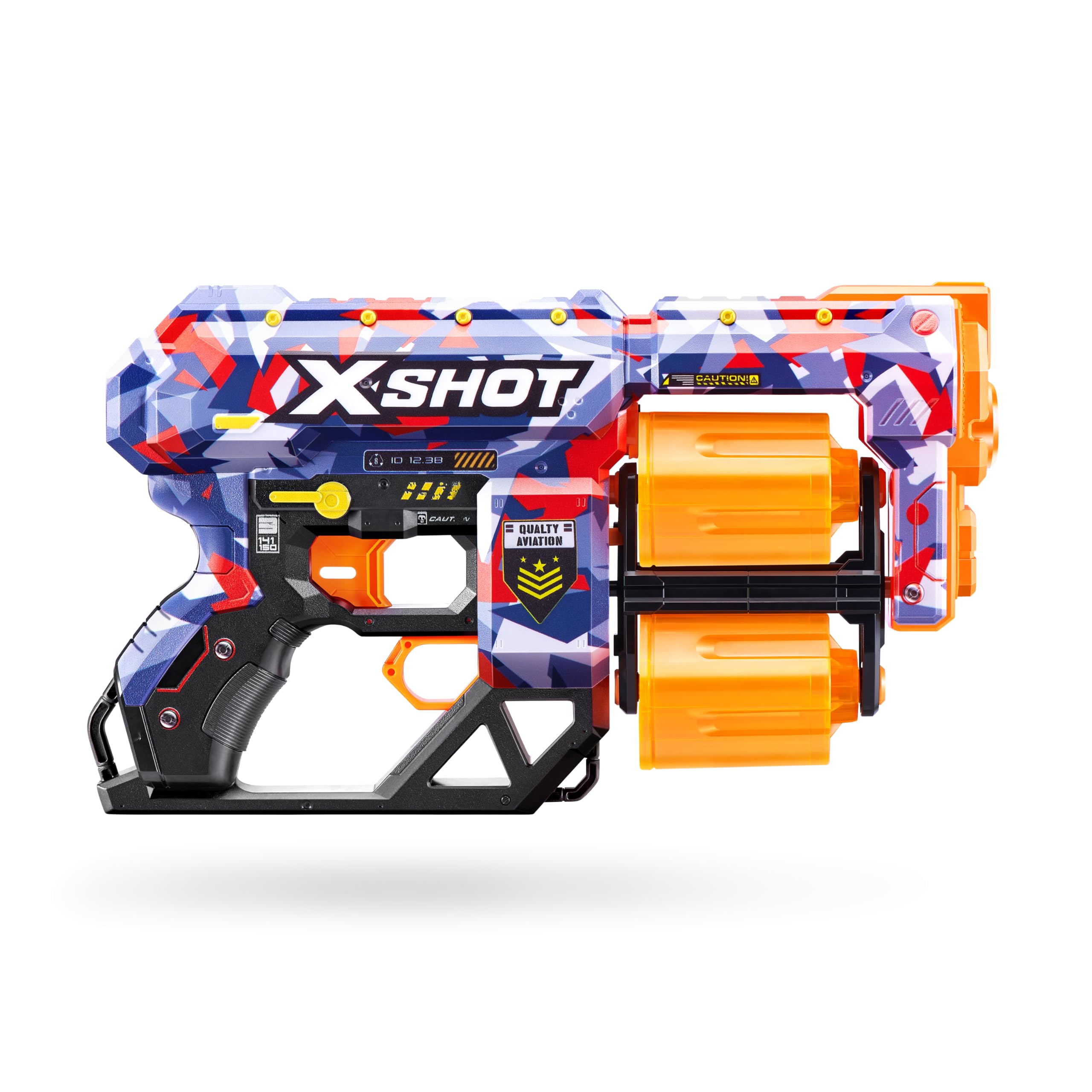XSHOT Skins Dread Foam Dart Blaster - Malice Skin | 12-Dart Dual Barrel | Shoots 90ft | Includes 24 Darts 3