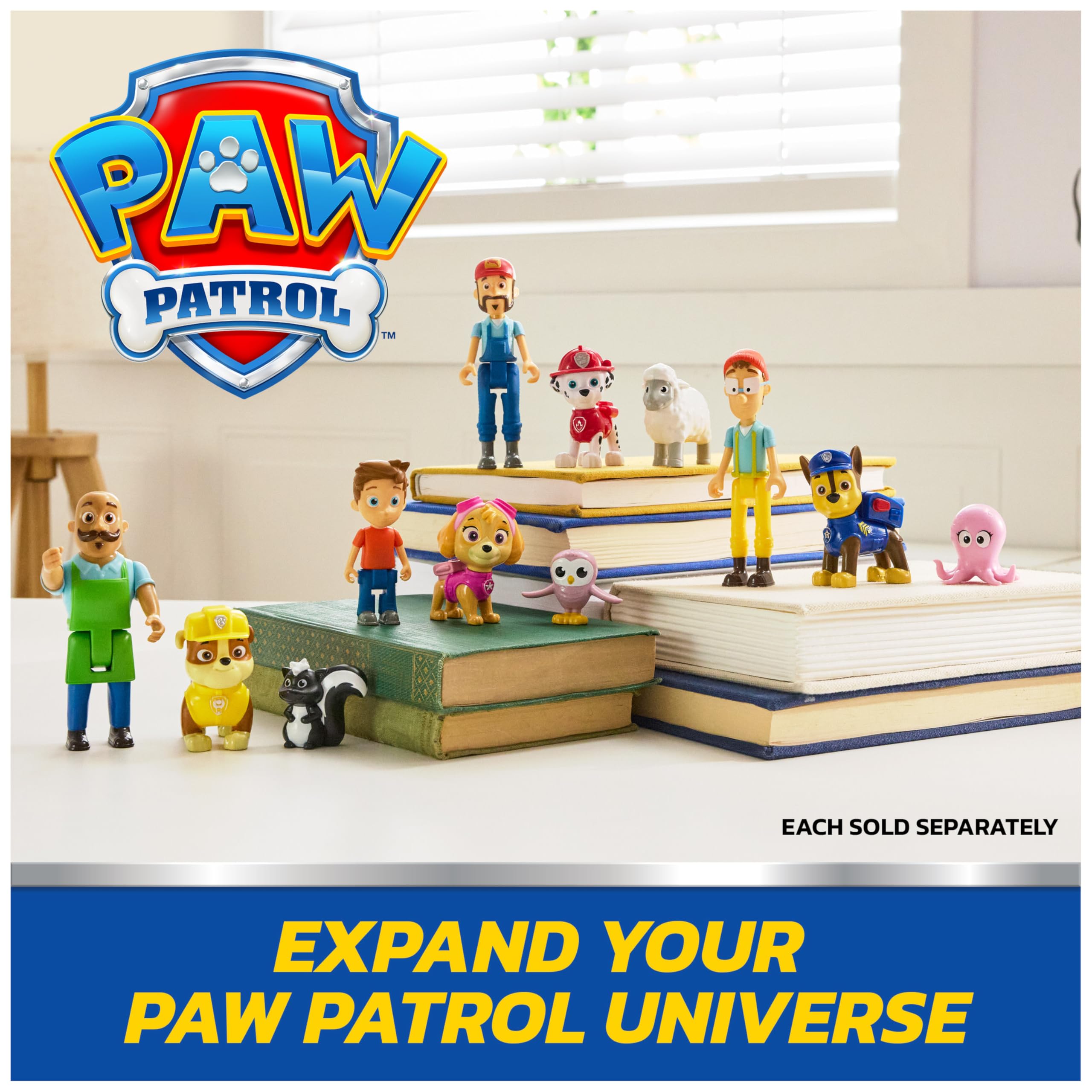Paw Patrol Marshall & Farmer Al Figure Pack with Sheep Toy Figure | Ages 3-9 | 3 Figures 7