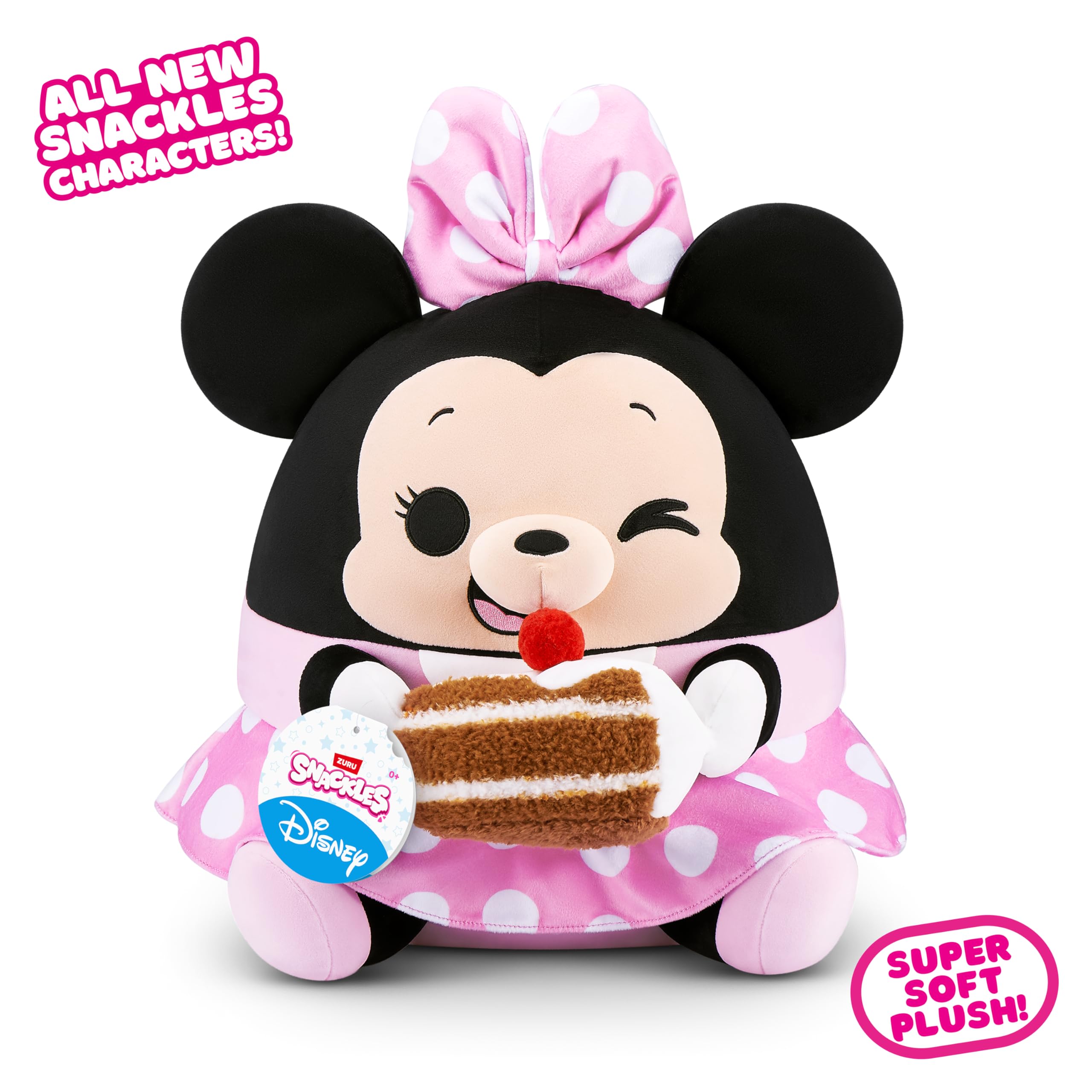 Snackles Disney Minnie 14-inch Plush with Snack Accessory - Super-Soft Huggable Stuffed Toy 3