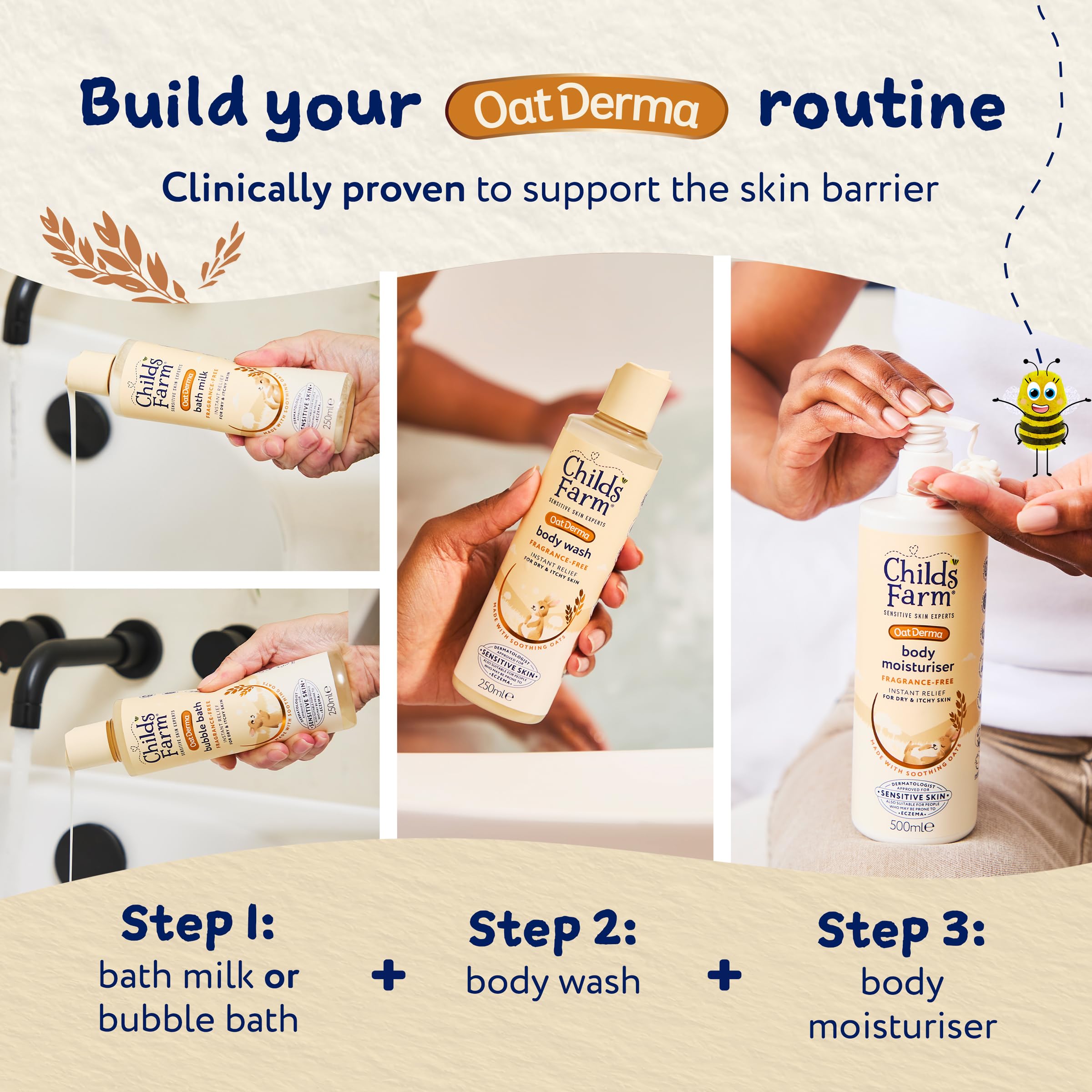 Childs Farm OatDerma Body Moisturiser Cream - Fragrance Free, Soothing Hydration, 500 ml 6