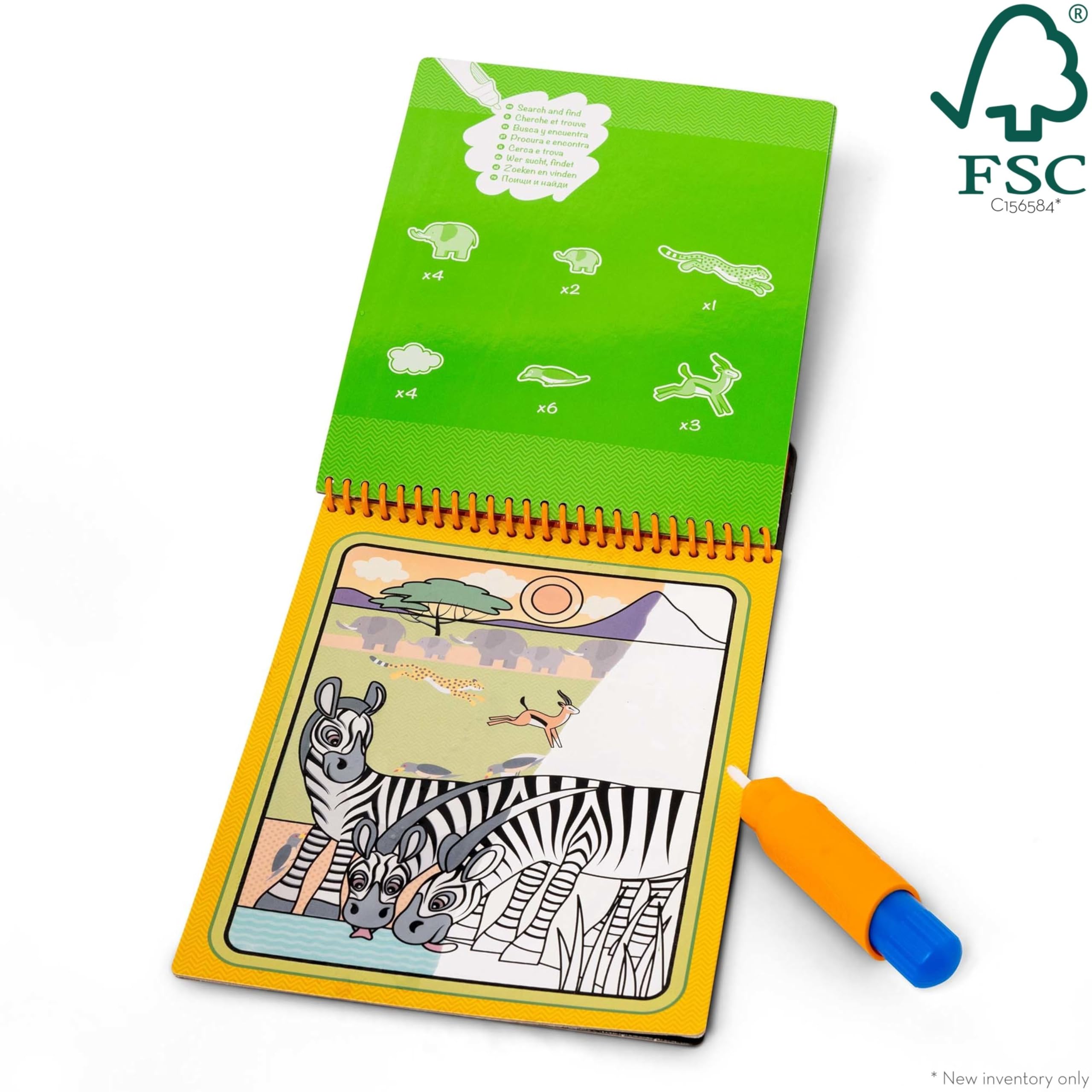 Melissa & Doug Water Reveal Pad - Safari Activity Book | Reusable Pages | Ages 3-7 6