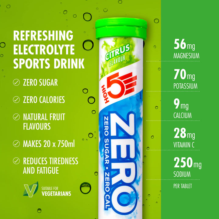 HIGH5 ZERO Electrolyte Tablets | Hydration Tablets Enhanced with Vitamin C (106993018099EU2)