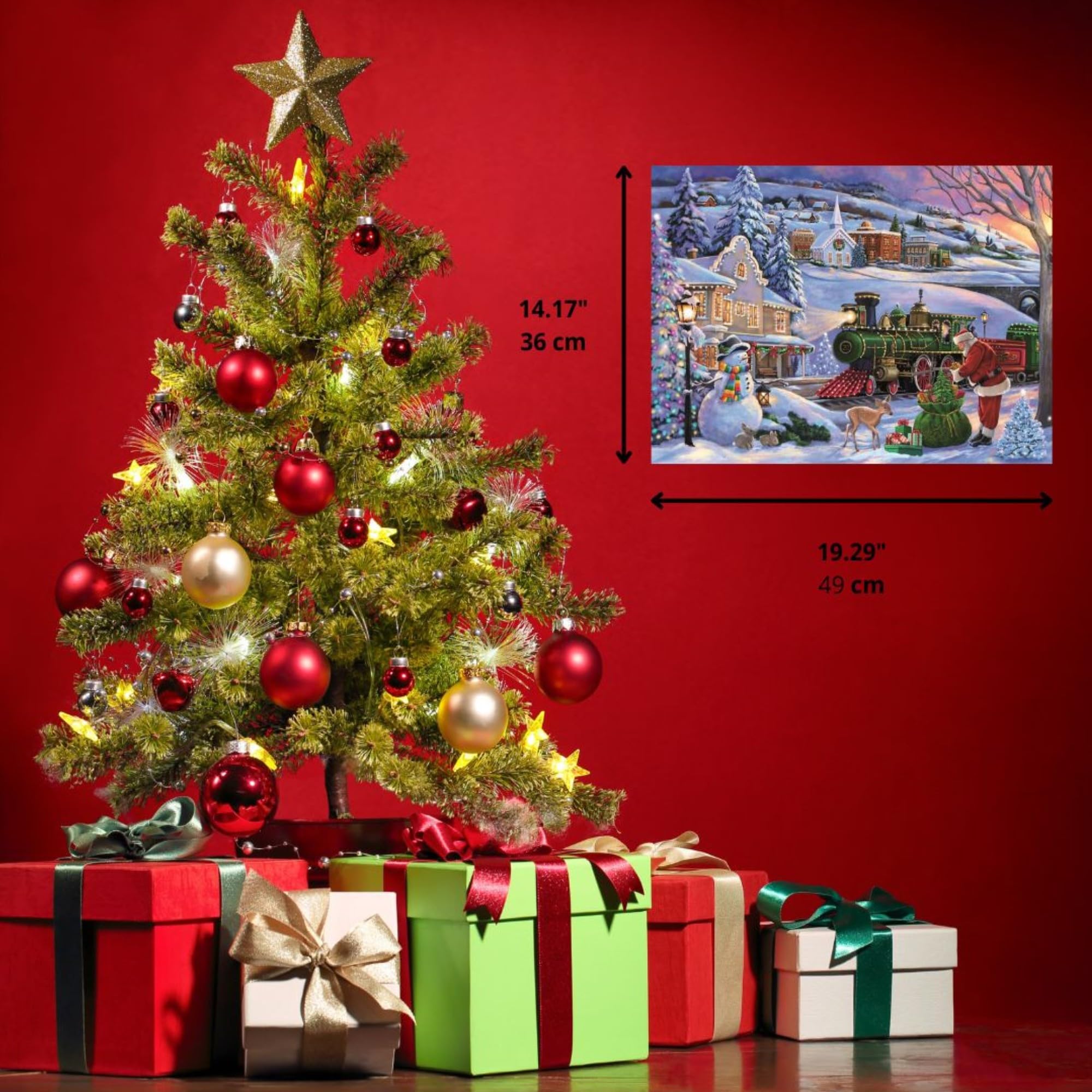 Clementoni Jigsaw Puzzle Cube Christmas Train 500 Pieces - Adult Puzzle 10