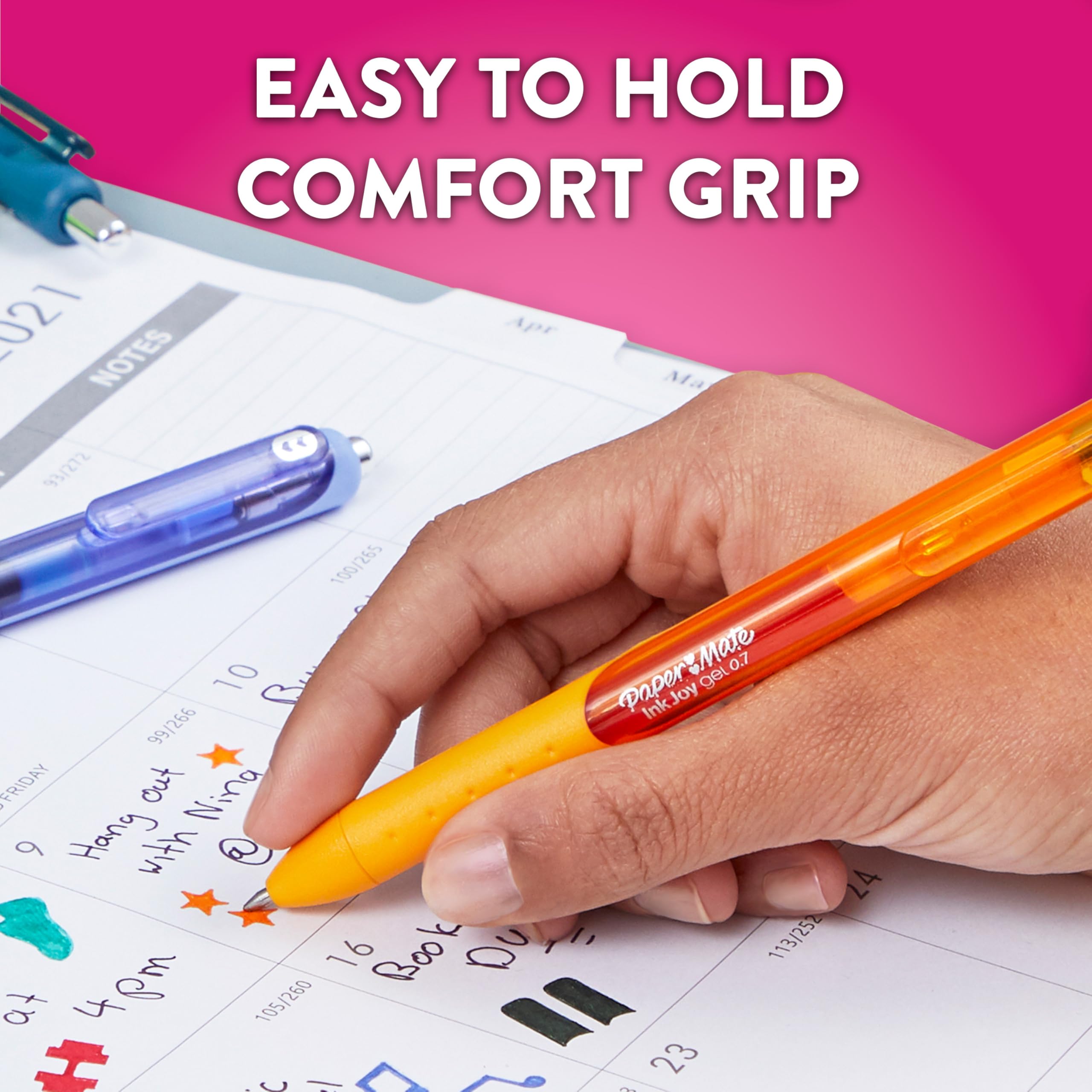 Paper Mate InkJoy Gel Pens - 14 Assorted Vibrant Ink Colours | Quick-Drying Ink | Comfort Grip 4