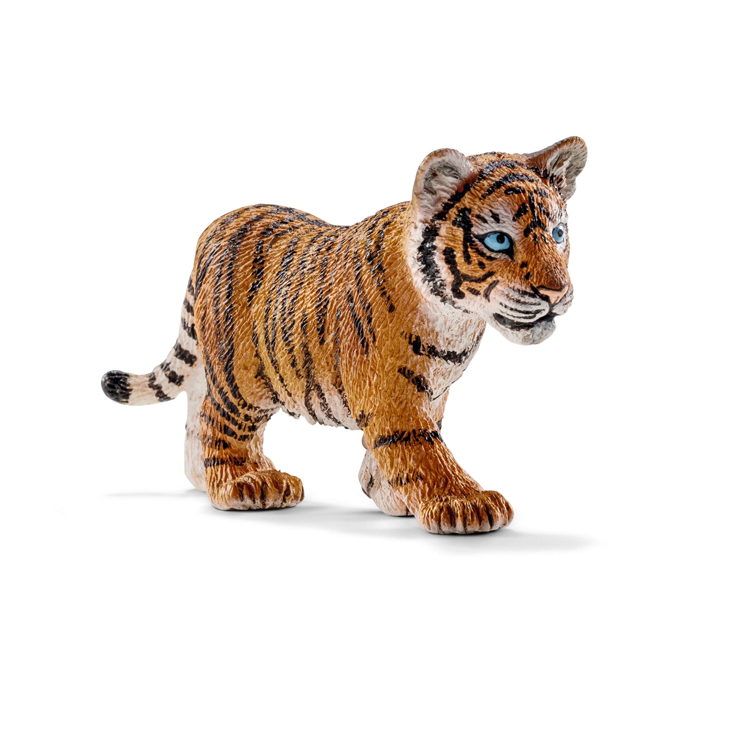 SCHLEICH Tiger Cub Figurine - Hand-Painted Wildlife Animal Toy for Kids 1