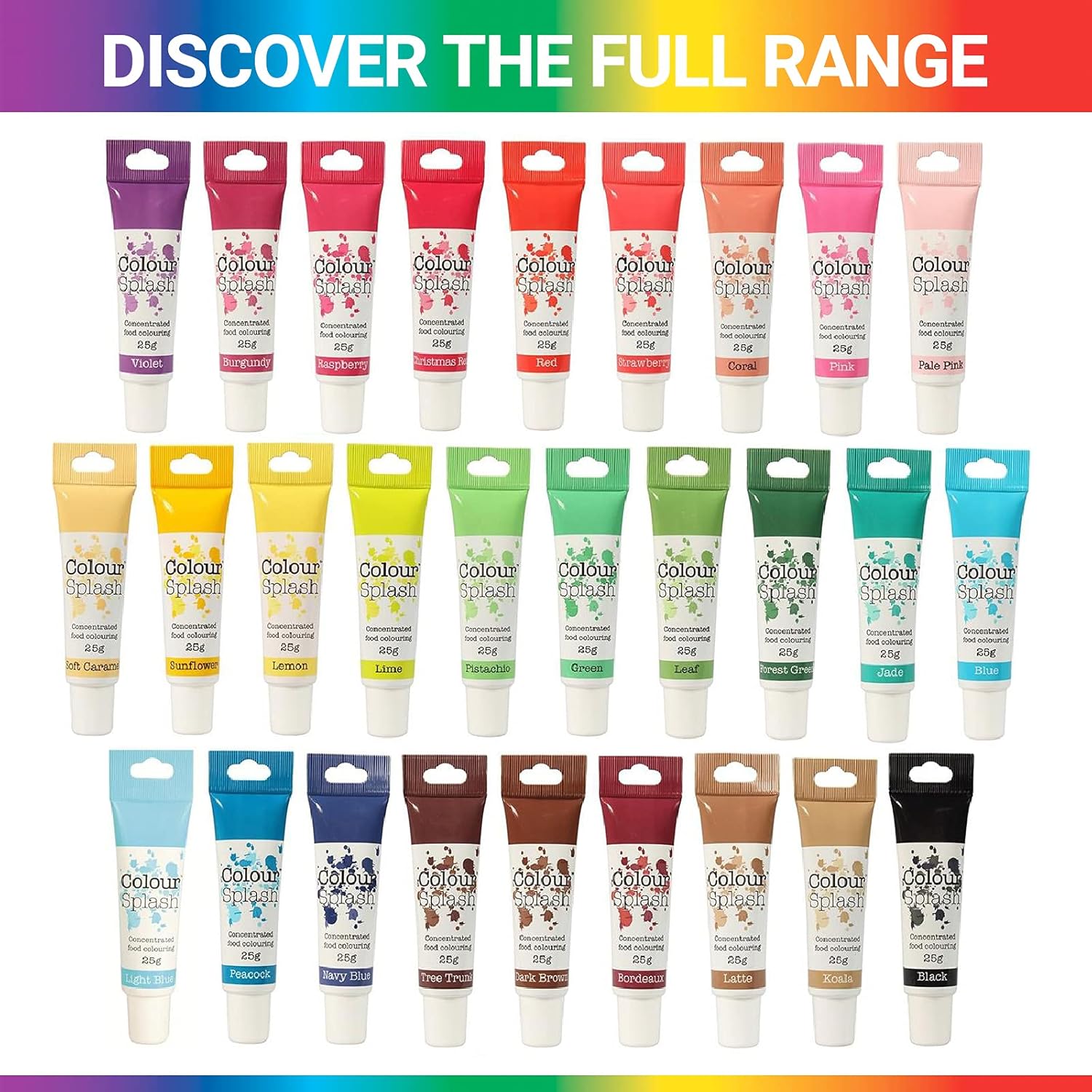Colour Splash - Food Colouring Gel Tube, Natural & Edible Ingredients, Highly Concentrated 7