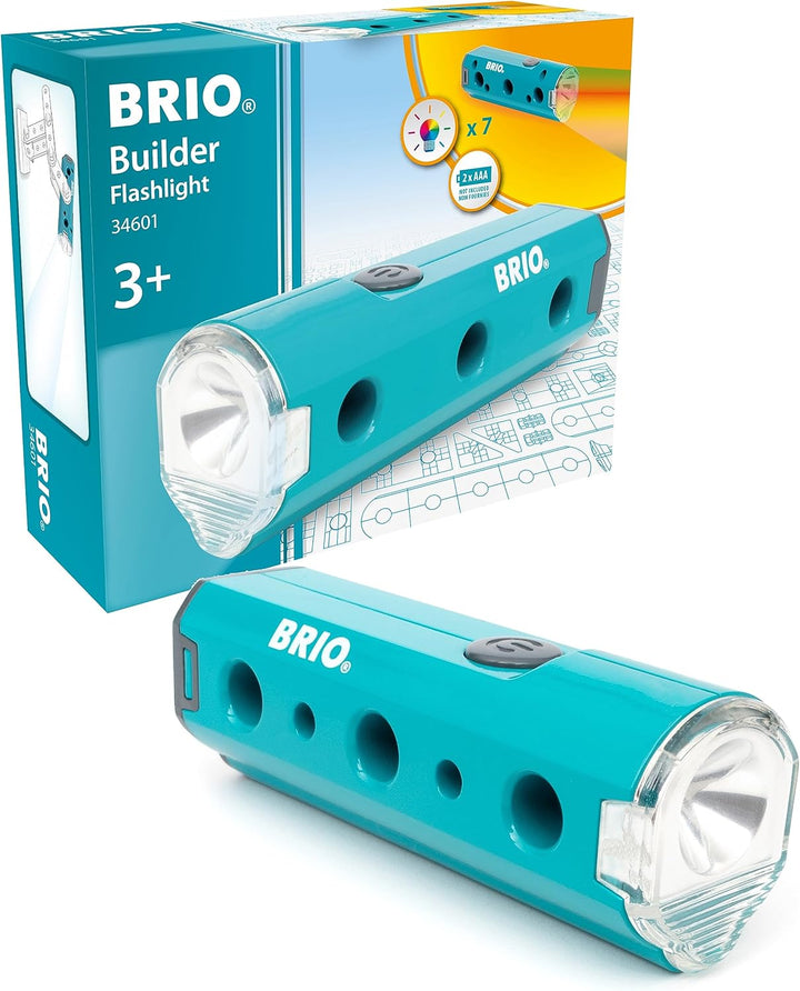 BRIO Builder Flashlight Torch - STEM Construction Toy for Kids Ages 3+ with LED Lights, Compatible with BRIO Builder Sets