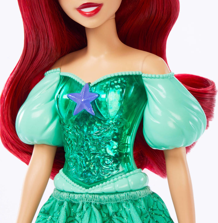 Mattel Disney Princess Ariel Posable Fashion Doll with Sparkling Outfit & Accessories, HLW10
