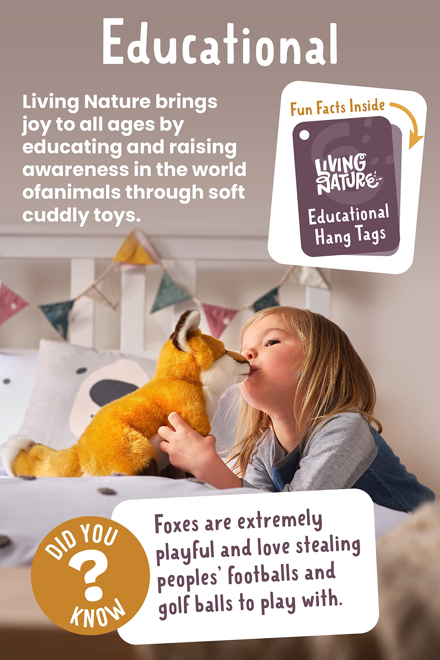 Living Nature Border Collie - Realistic Eco-Friendly Plush Dog Toy, 20cm 7