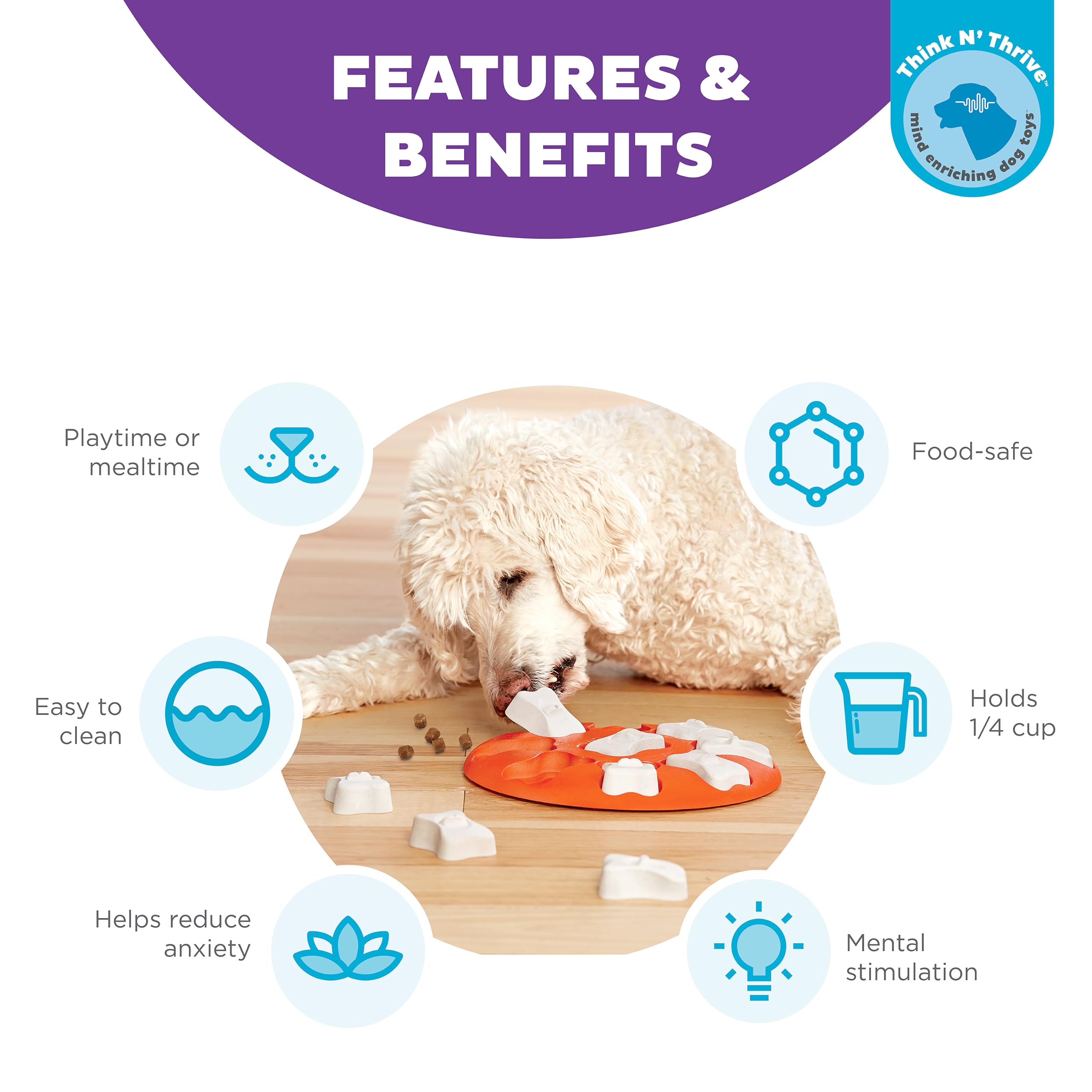 Outward Hound Dog Smart Treat Puzzle Enrichment Toy - Level 1 Beginner