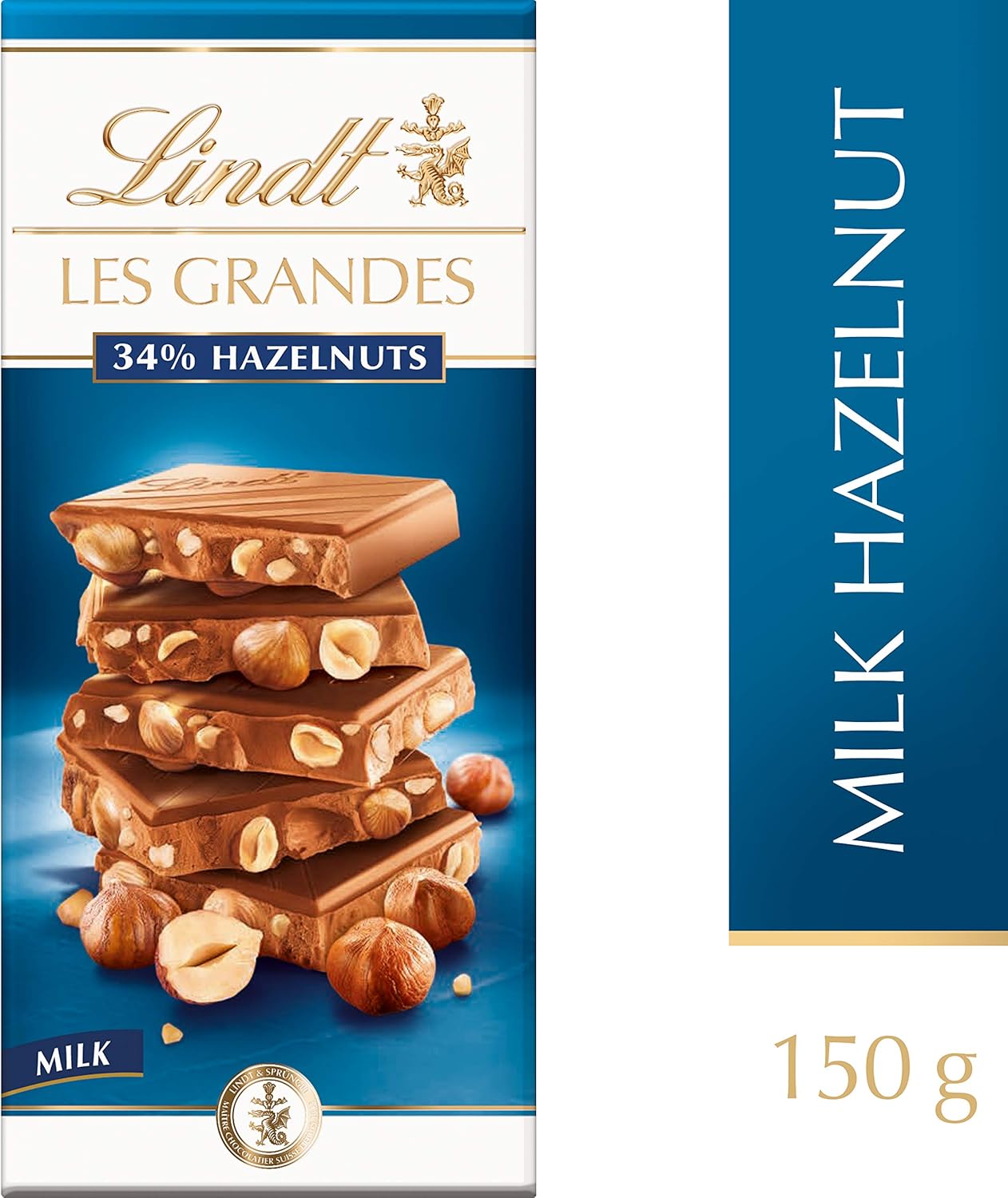 Lindt Les Grandes Milk Chocolate Hazelnut Bar 150g 3