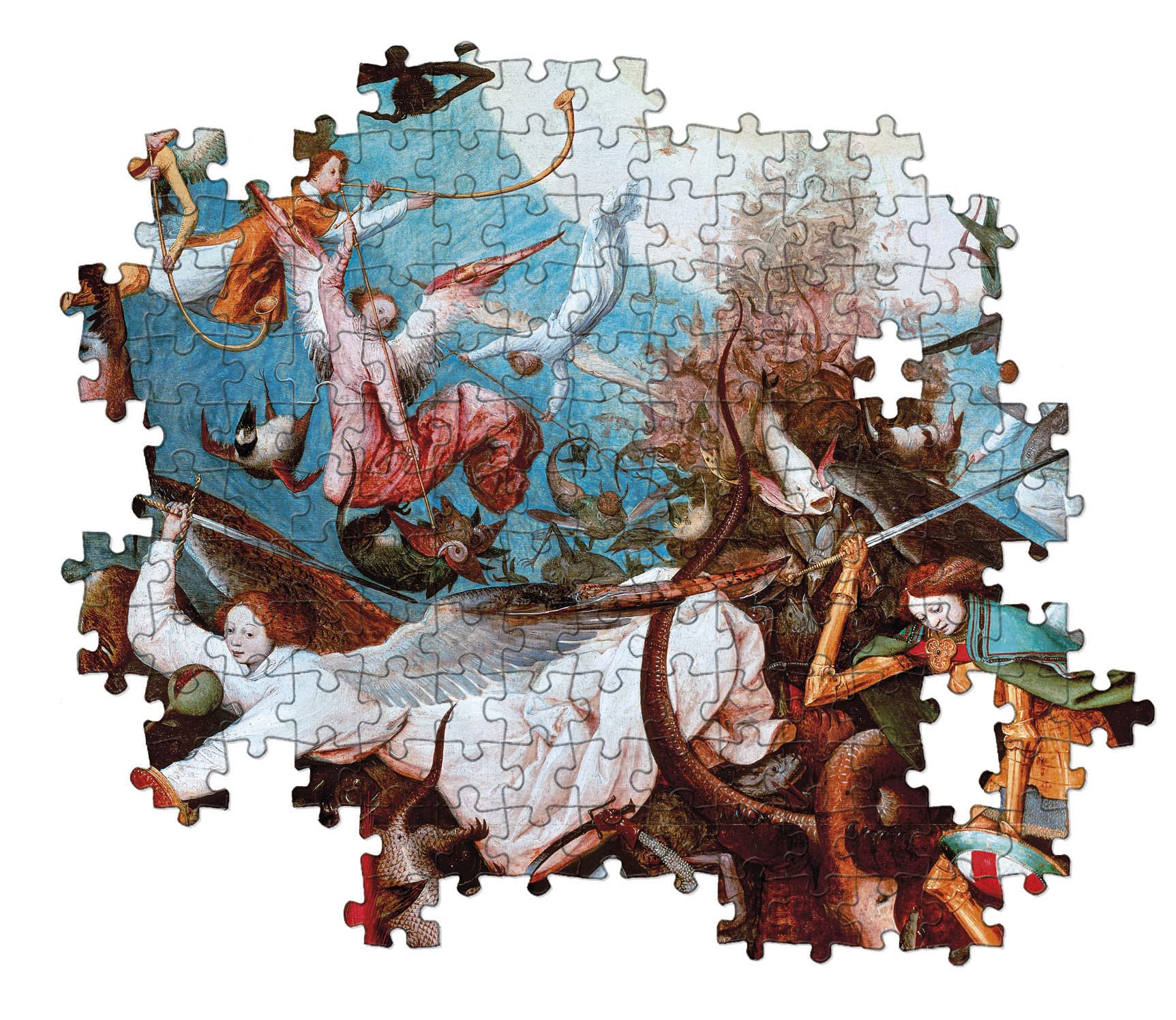 Clementoni 1000-Piece Jigsaw Puzzle - La Caída de los Angeles Rebeldes by Bruegel 8