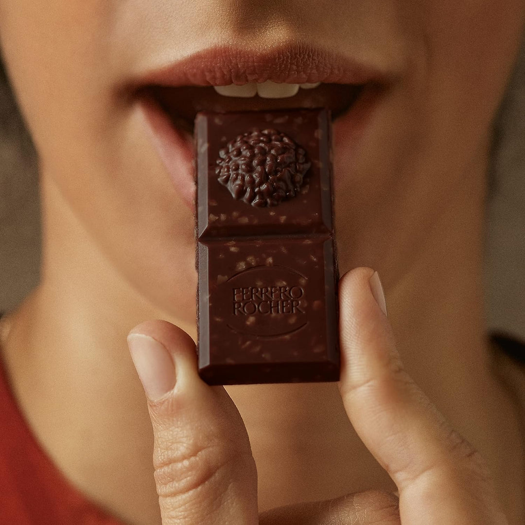Ferrero Rocher Dark Chocolate and Hazelnut Bar, 55% Cocoa, 90g