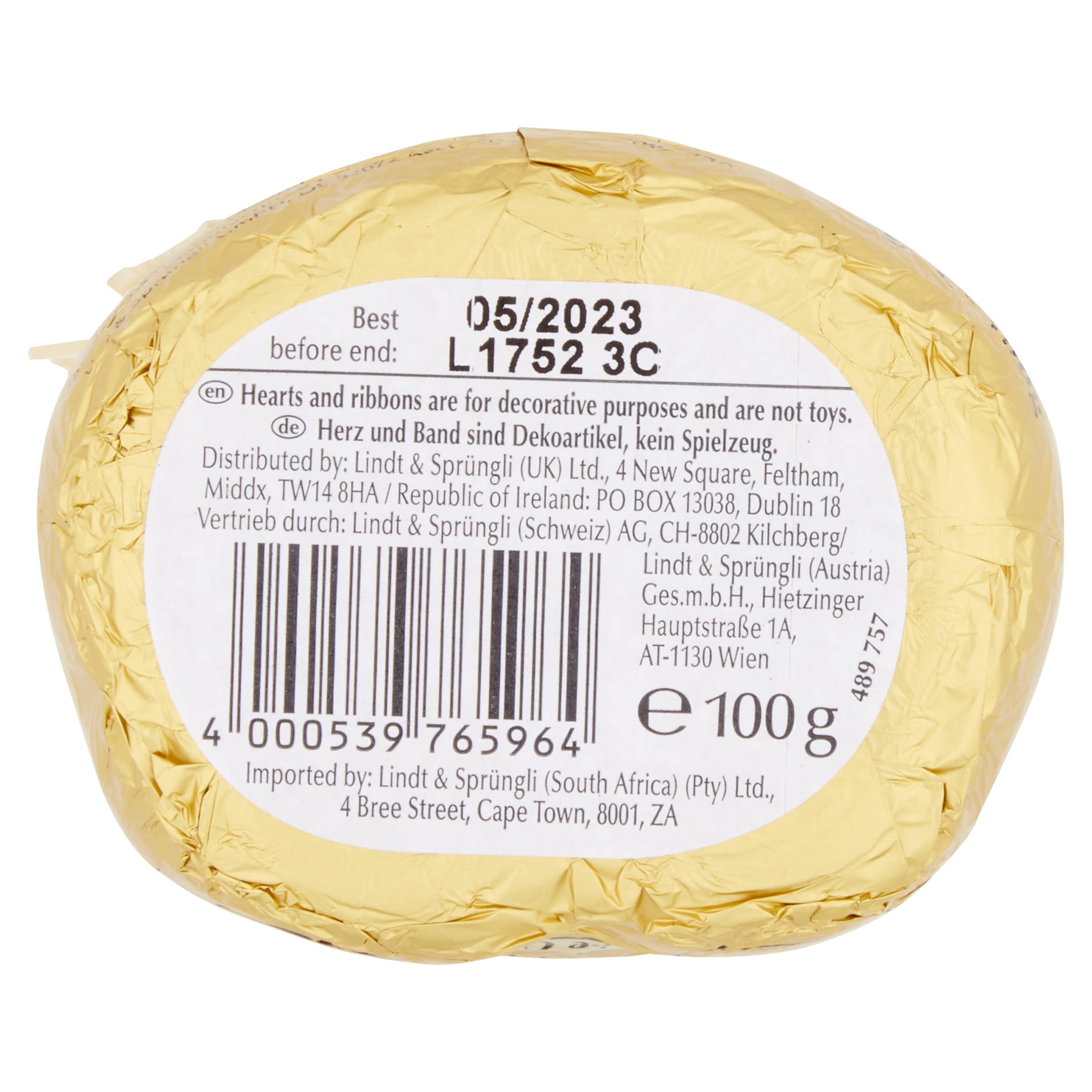 Lindt Teddy Christmas White Chocolate – 100g – Festive Gold Foil Gift 5