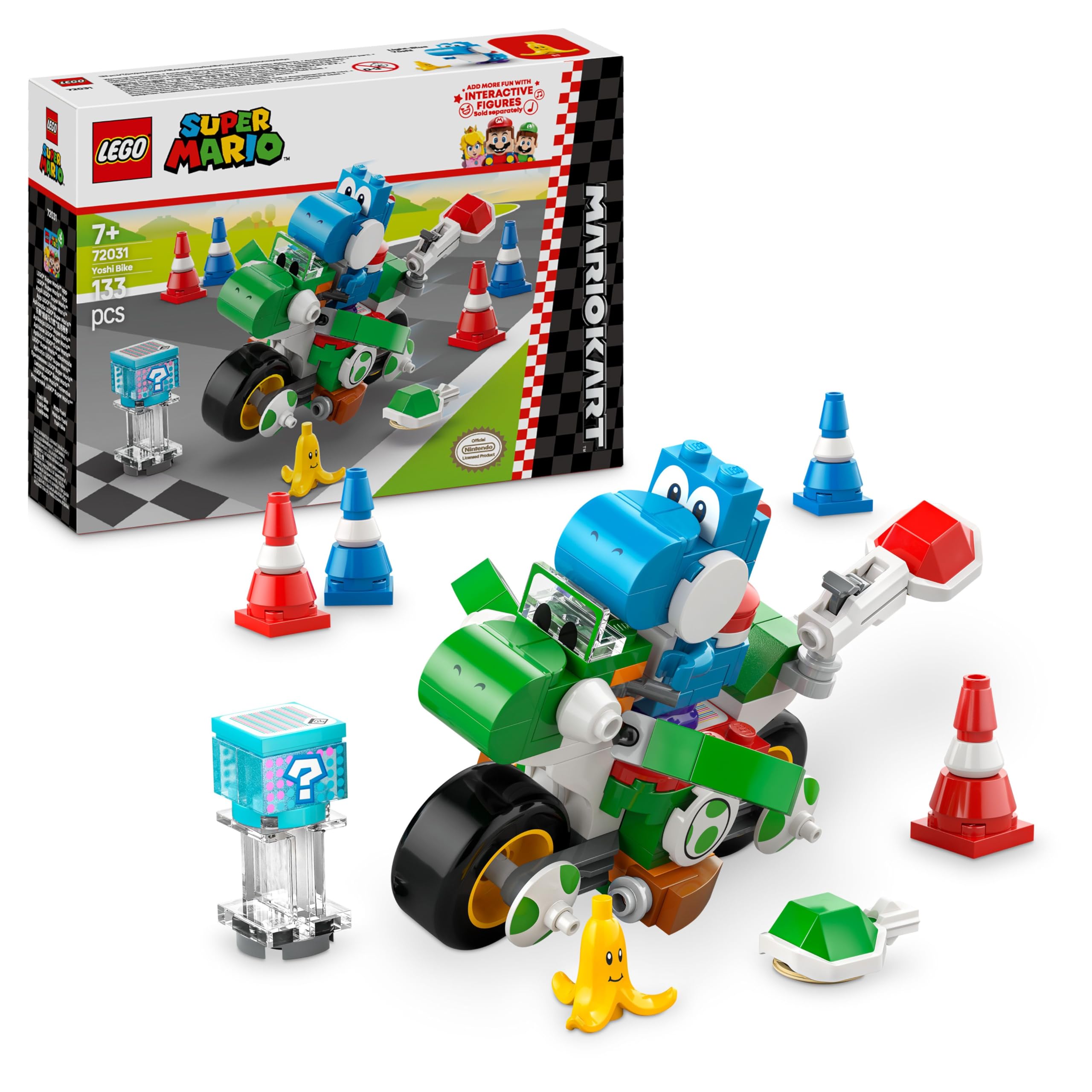 LEGO Super Mario: Mario Kart – Yoshi Bike Set - Building Toy for Kids 7+ 1