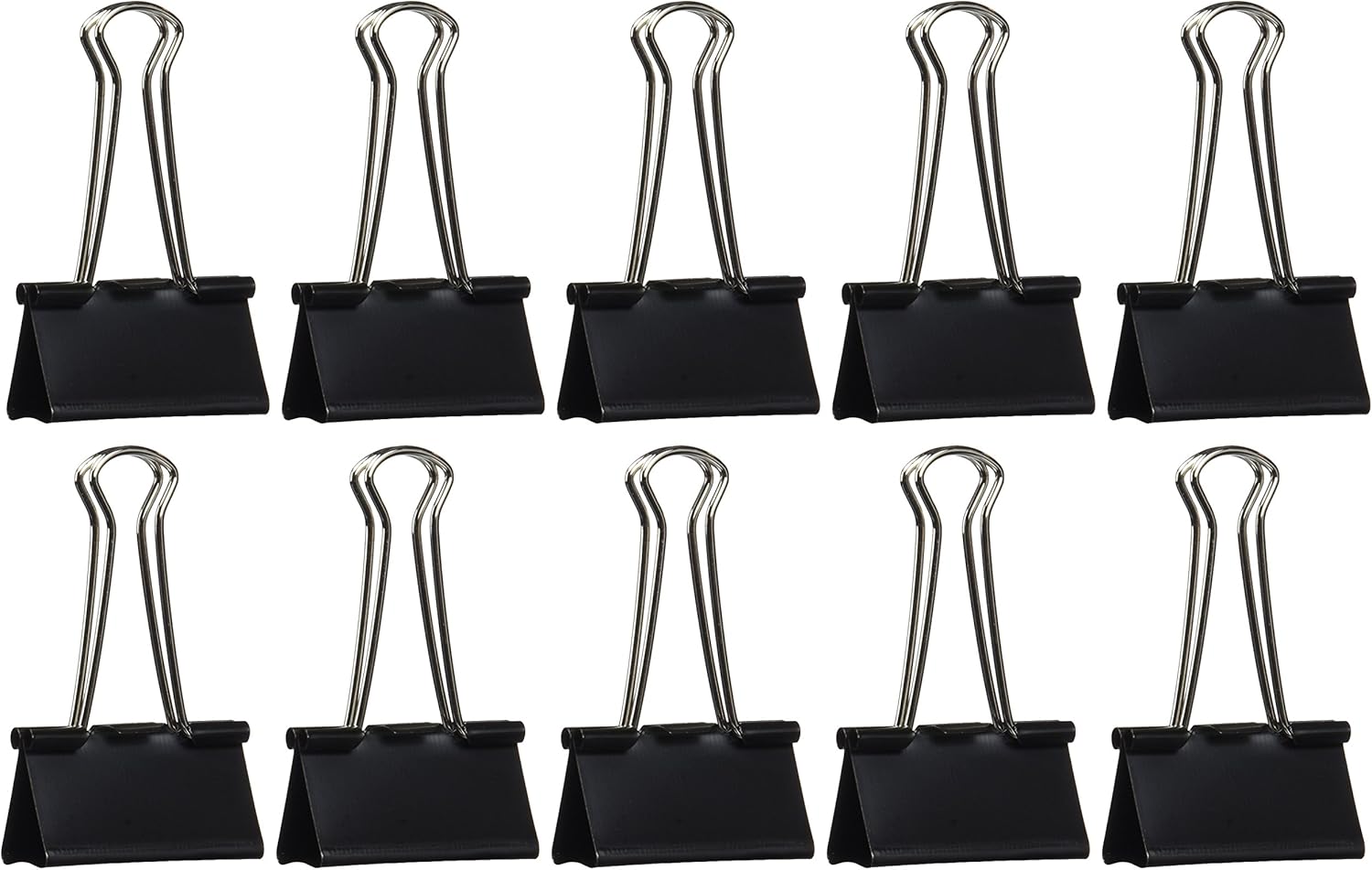 Rapesco FBC410B1 41 mm Foldback Clips, Black, Pack of 10 1