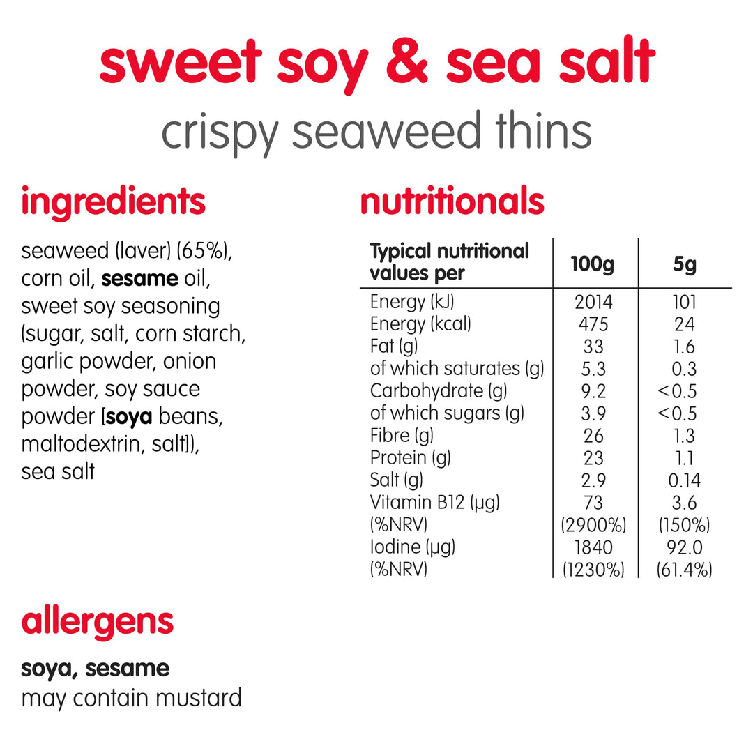 Itsu - Seaweed Thins Sweet Soy & Sea Salt 5g 20-Pack
