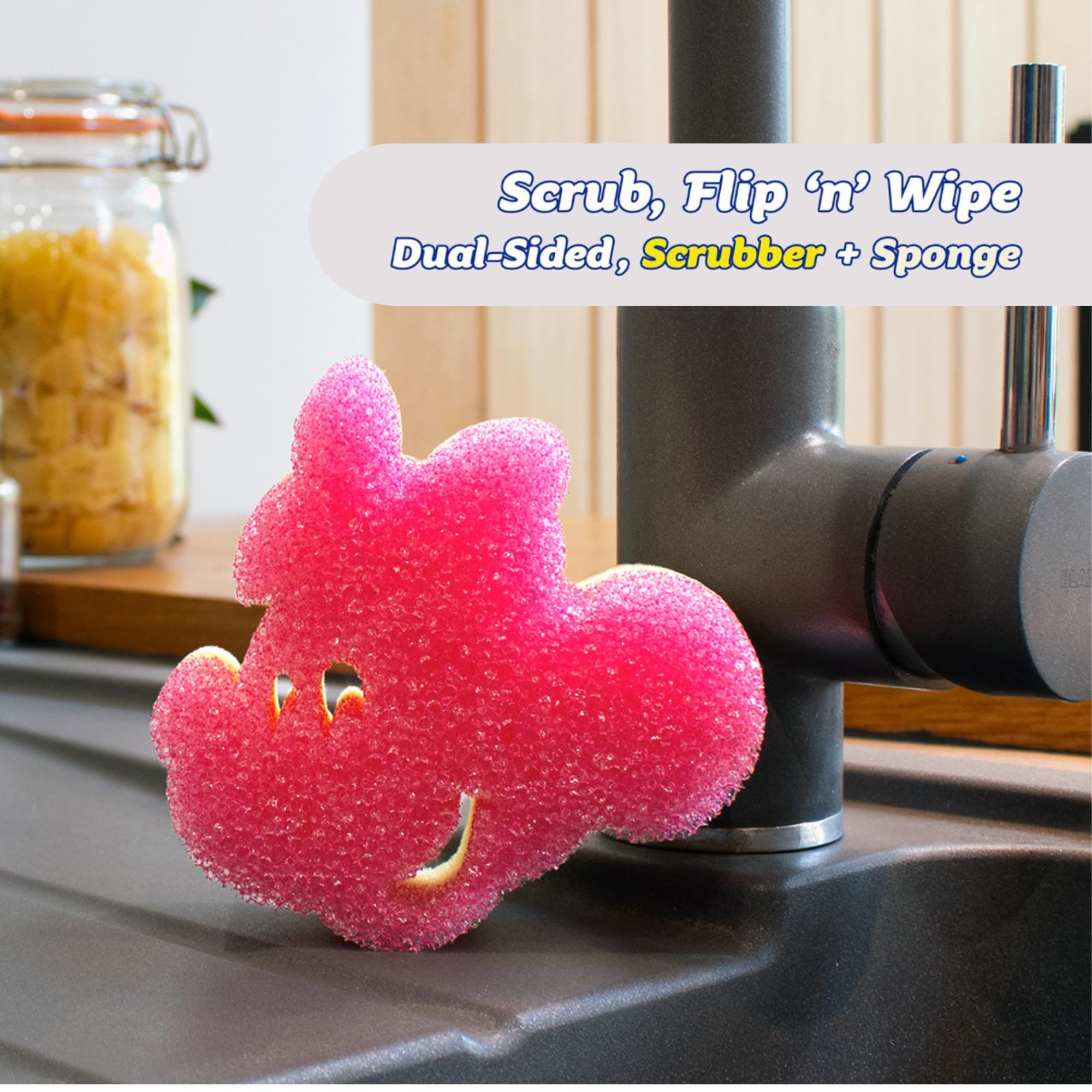 Scrub Daddy Disney Mickey Mouse & Minnie Mouse Dish Sponge Twin Pack - Smile 4