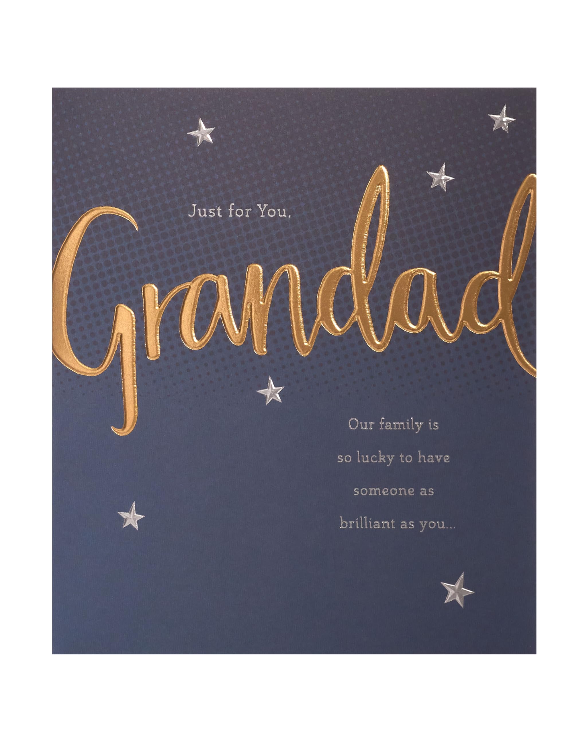UK Greetings Grandad Birthday Card | Gold & Silver Foil Detailing | 165 x 190 mm 5