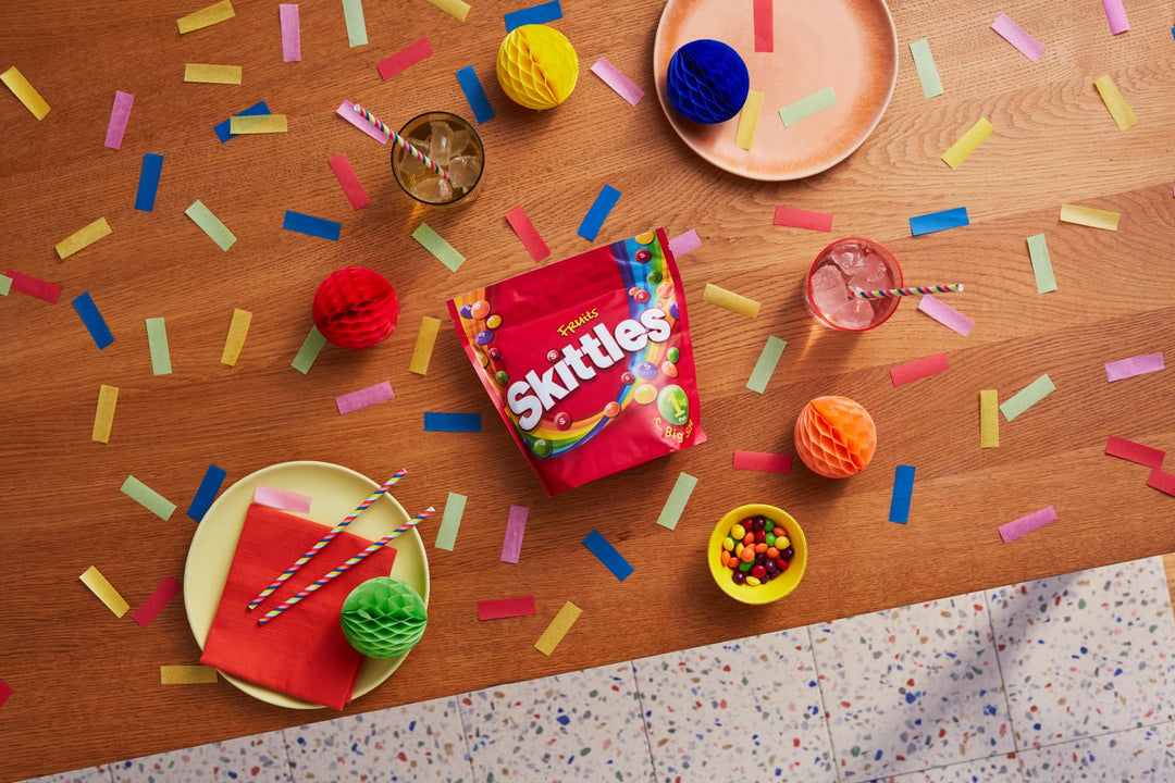 Skittles Fruit Flavoured Chewy Sweets Bag - 1kg Vegan Bulk Candy
