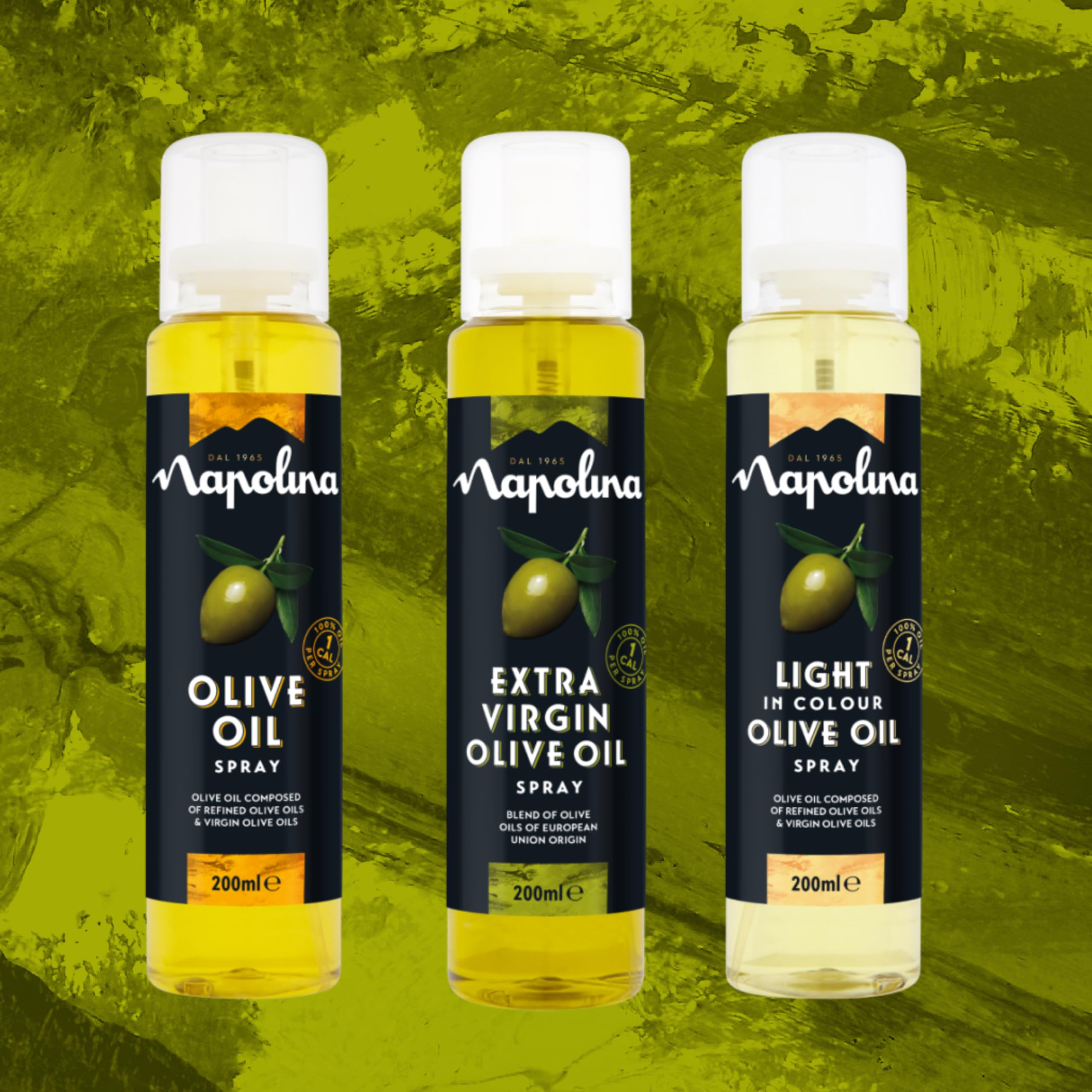 Napolina Extra Virgin Olive Oil Spray - 100% Pure EVOO, 200 ml Spray Can