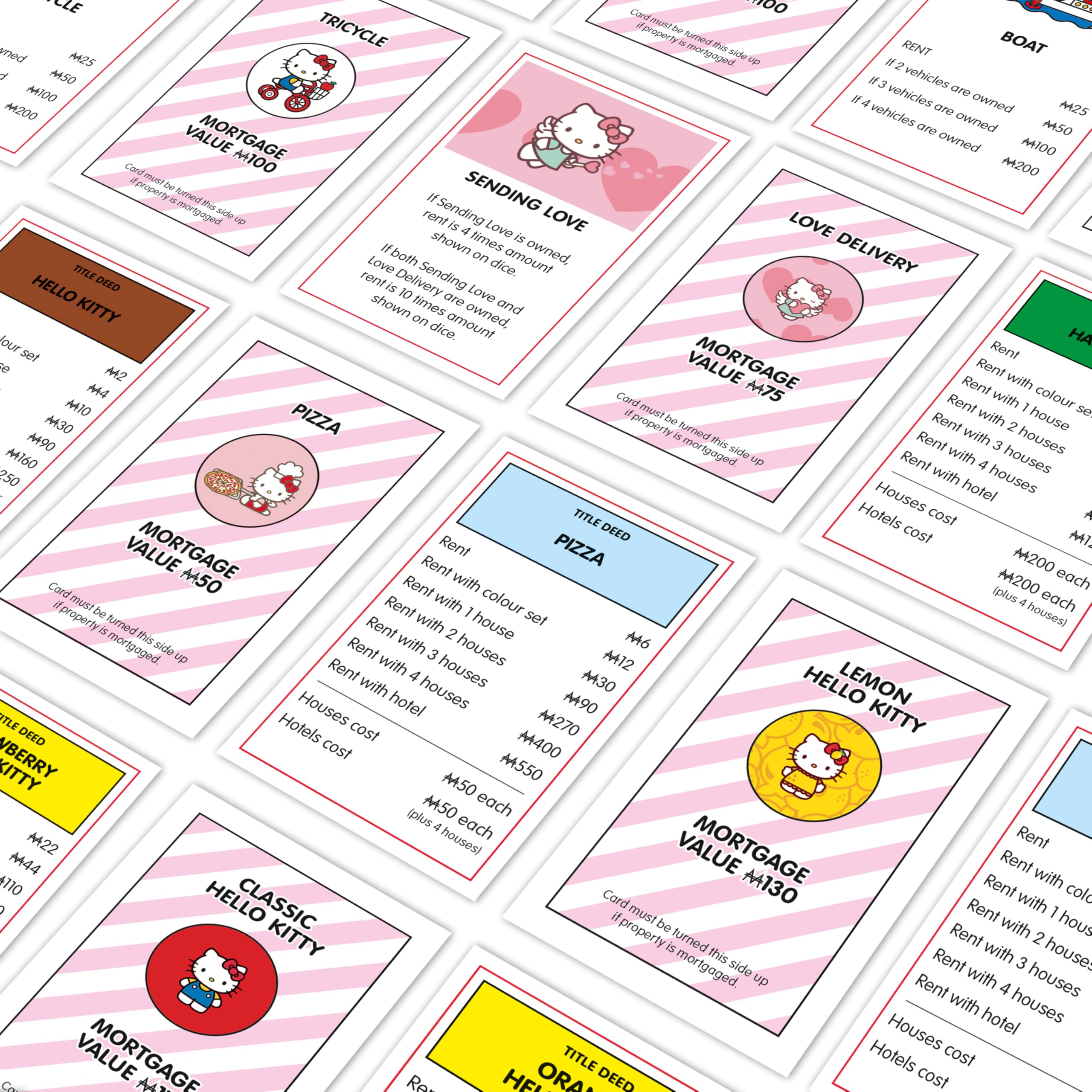 Winning Moves Hello Kitty Monopoly Board Game | 2-6 Players | Ages 8+ | Kawaii Edition 4