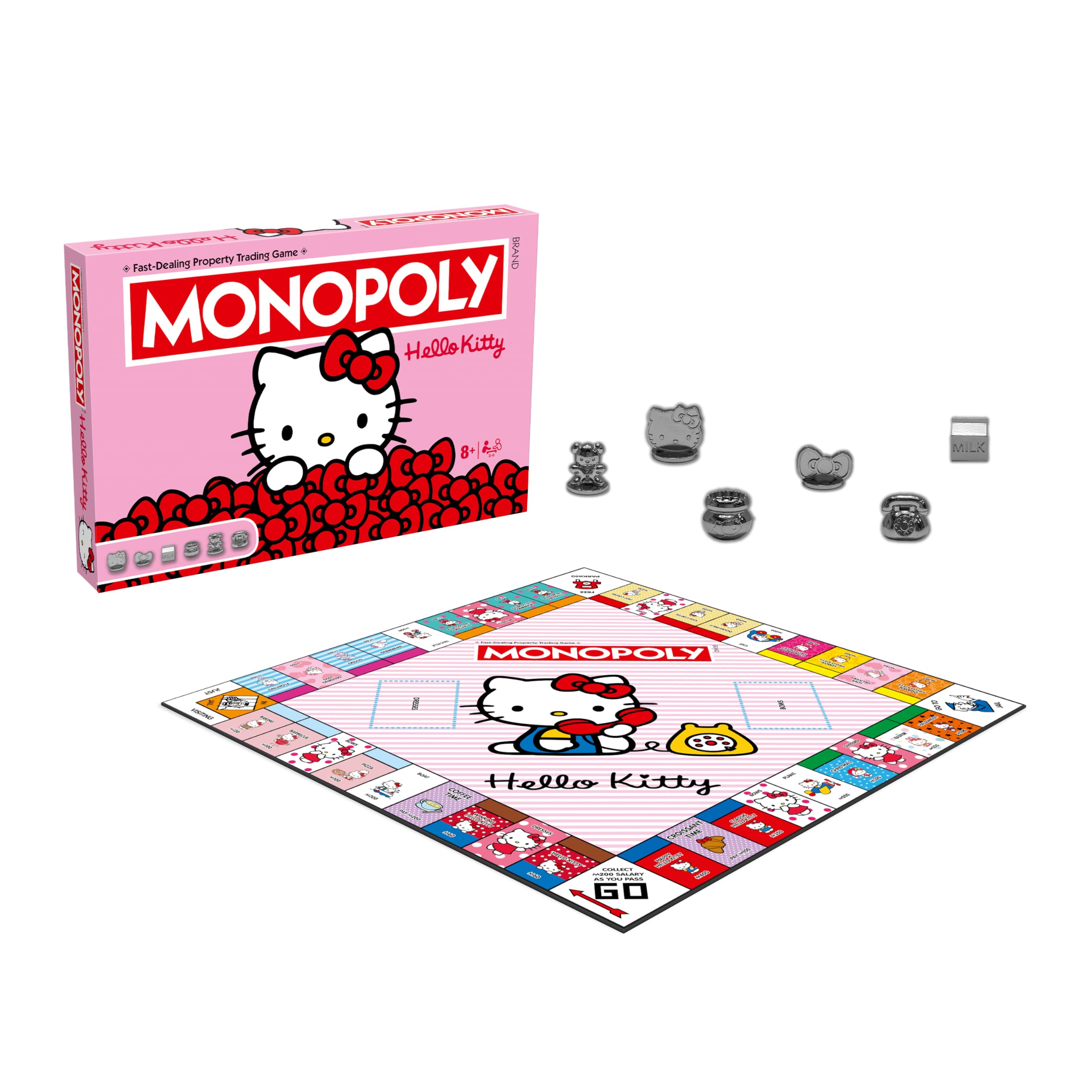 Winning Moves Hello Kitty Monopoly Board Game | 2-6 Players | Ages 8+ | Kawaii Edition 2