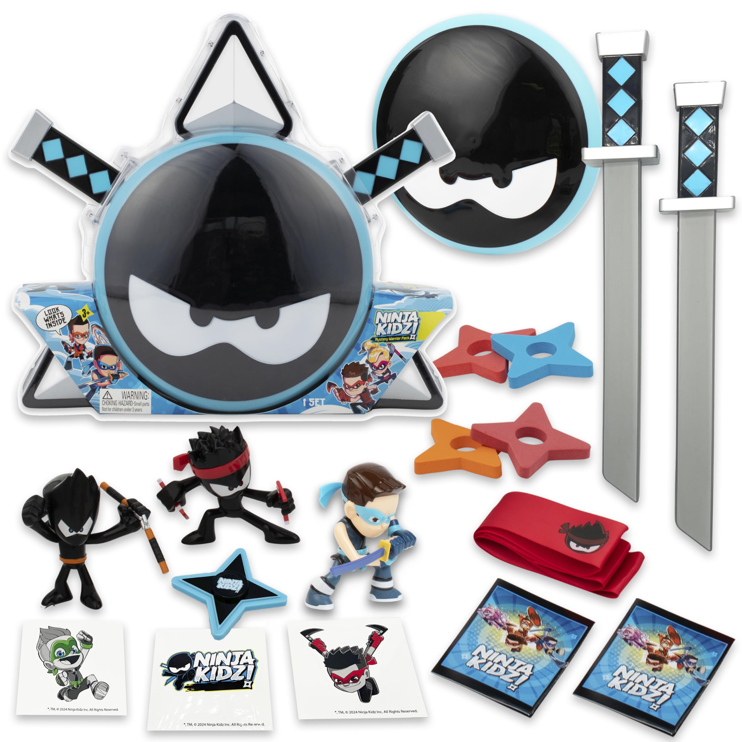 Ninja Kidz Mystery Warrior Pack 4531 with 18 Toys Including Exclusive Figures | Multicolour Playset 1