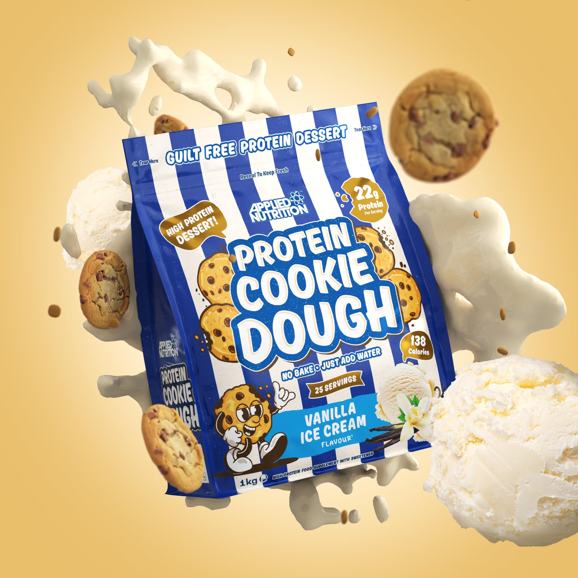 Applied Nutrition Protein Cookie Dough - High Protein Snack, 22g+ Protein, 1kg Pouch 8