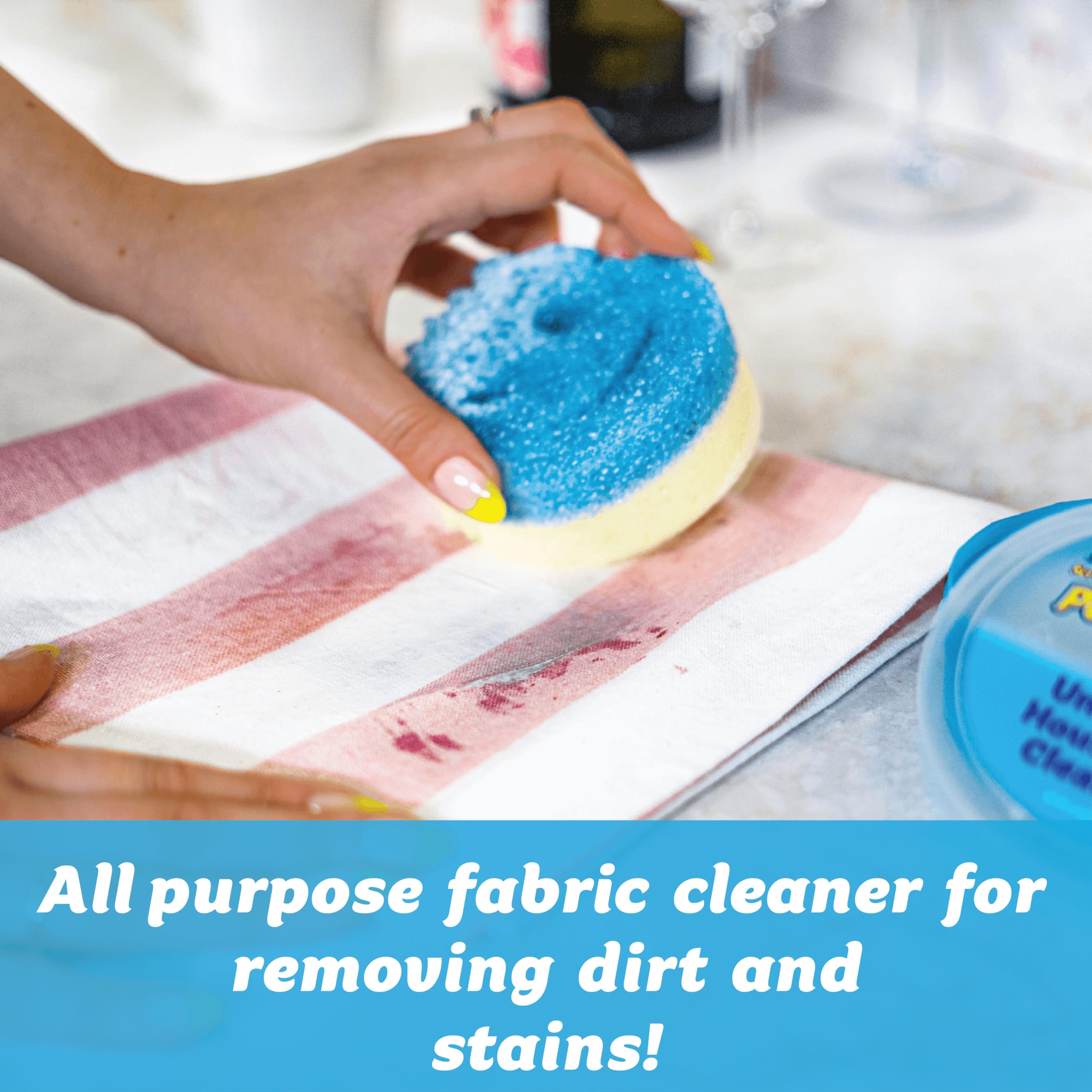 Scrub Daddy Powerase Gel Stain Remover with Blue Scrub Mommy Sponge | Heavy Duty | Fresh Scent 3