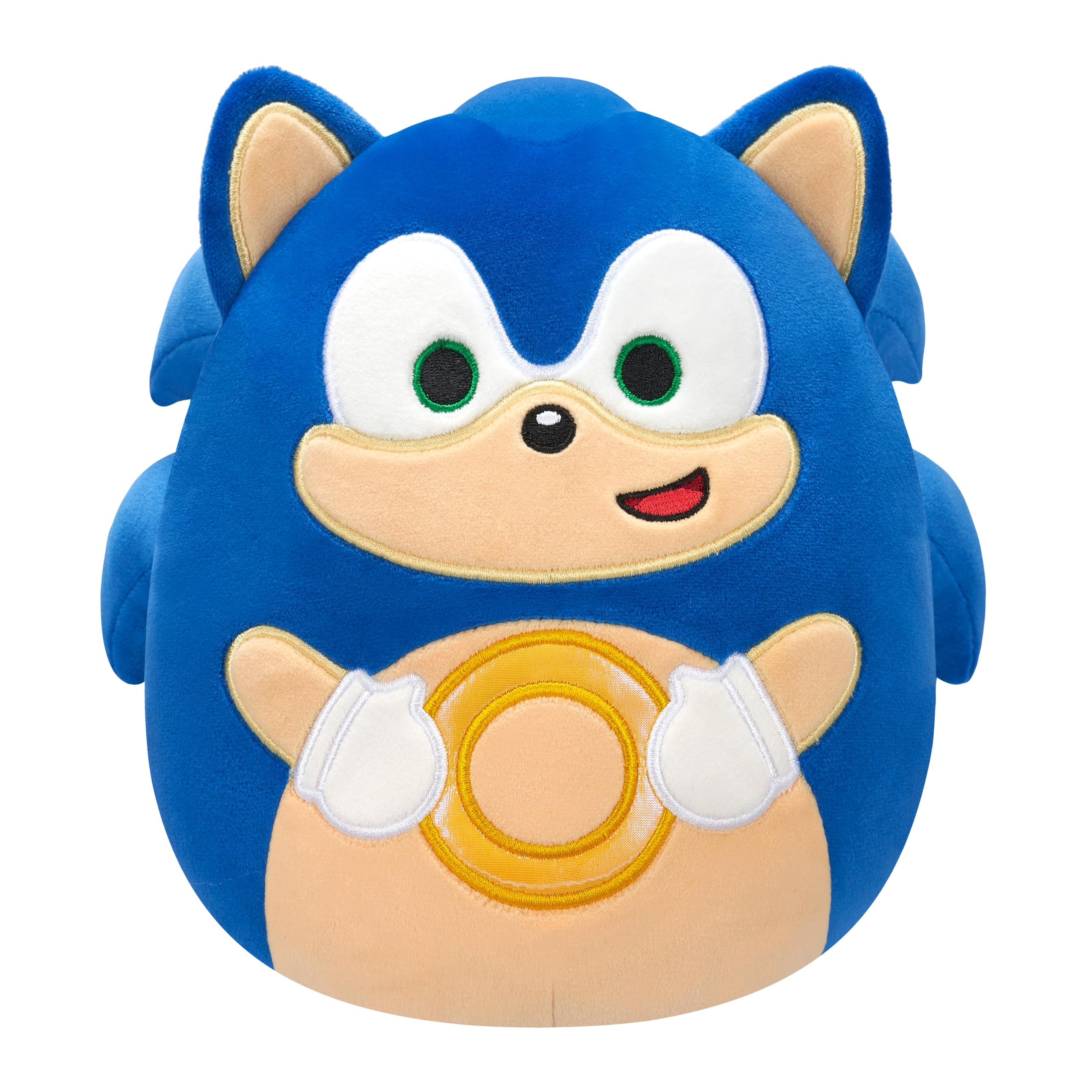 Squishmallows 8-inch Sonic the Hedgehog Plush - Holding Gold Rings, Official SEGA Licensed