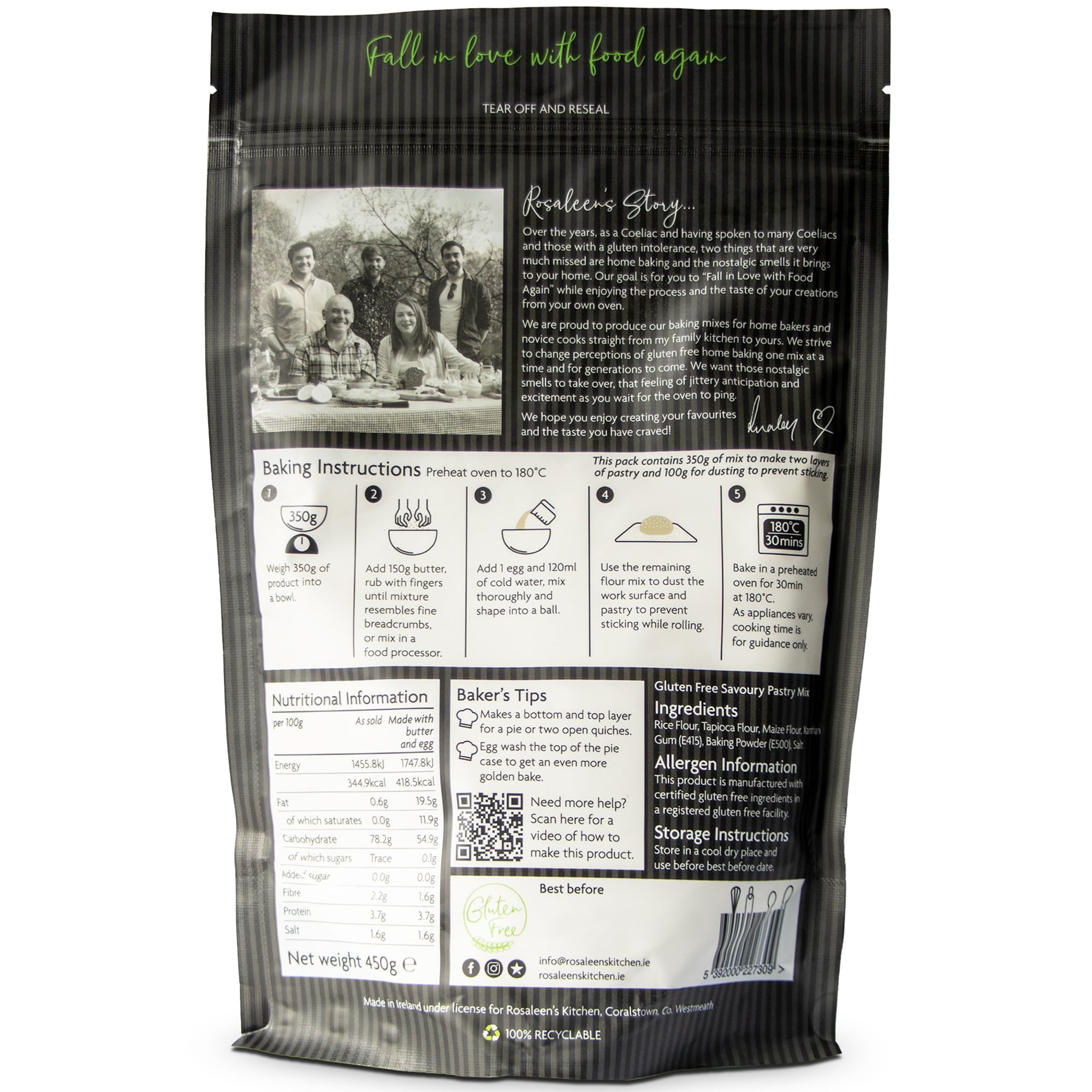 Crust Gluten Free Savoury Shortcrust Pastry Mix - 450g | Award Winning Recipe 5