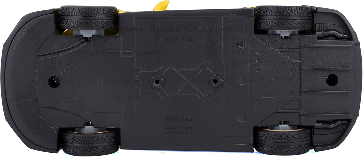 Maisto 1:24 Porsche 911 GT2 RS Diecast Model Car - Yellow and Black 8