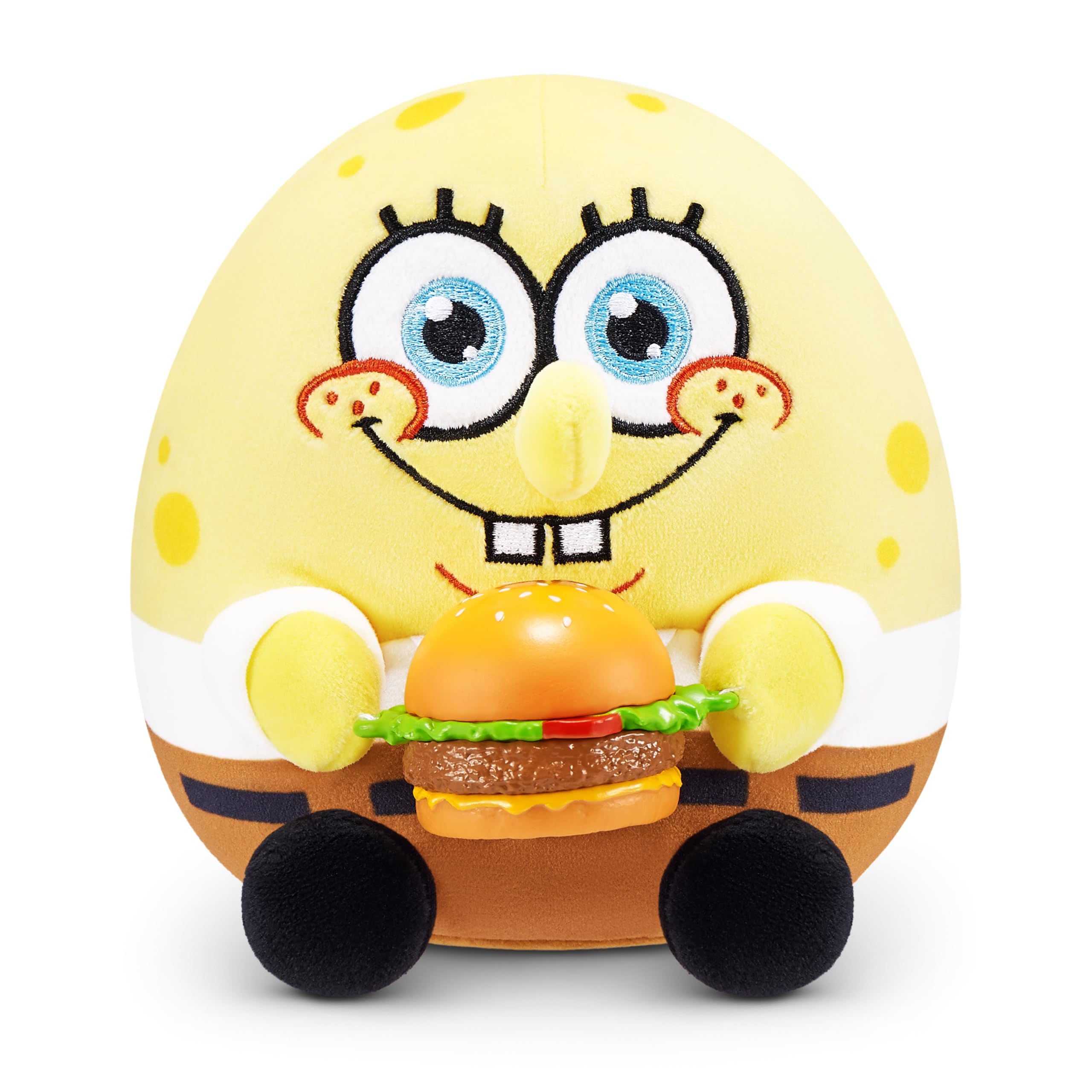 ZURU Snackles 5-inch Licensed Character SpongeBob Squarepants Plush | Soft Polyester | Includes Snack & Collector's Guide