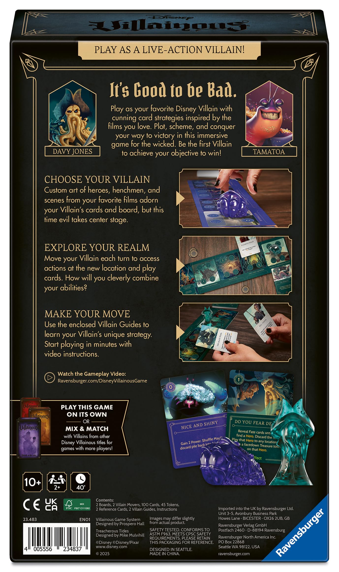 Ravensburger Disney Villainous Treacherous Tides Strategy Board Game Expansion 2
