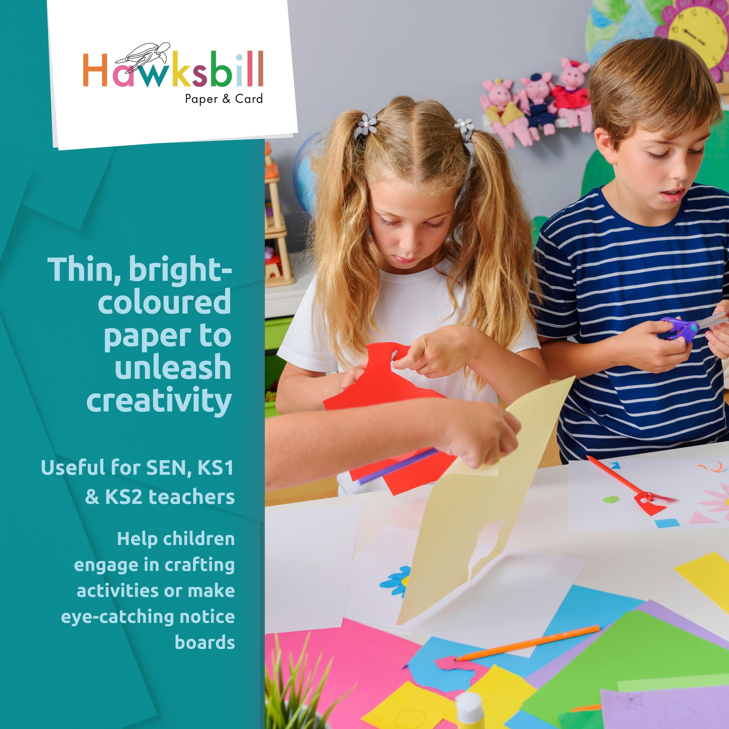 Hawksbill Premium Pale Blue Copy Paper - 80 GSM A4 | 100 Sheets | Dyslexia-Friendly 3