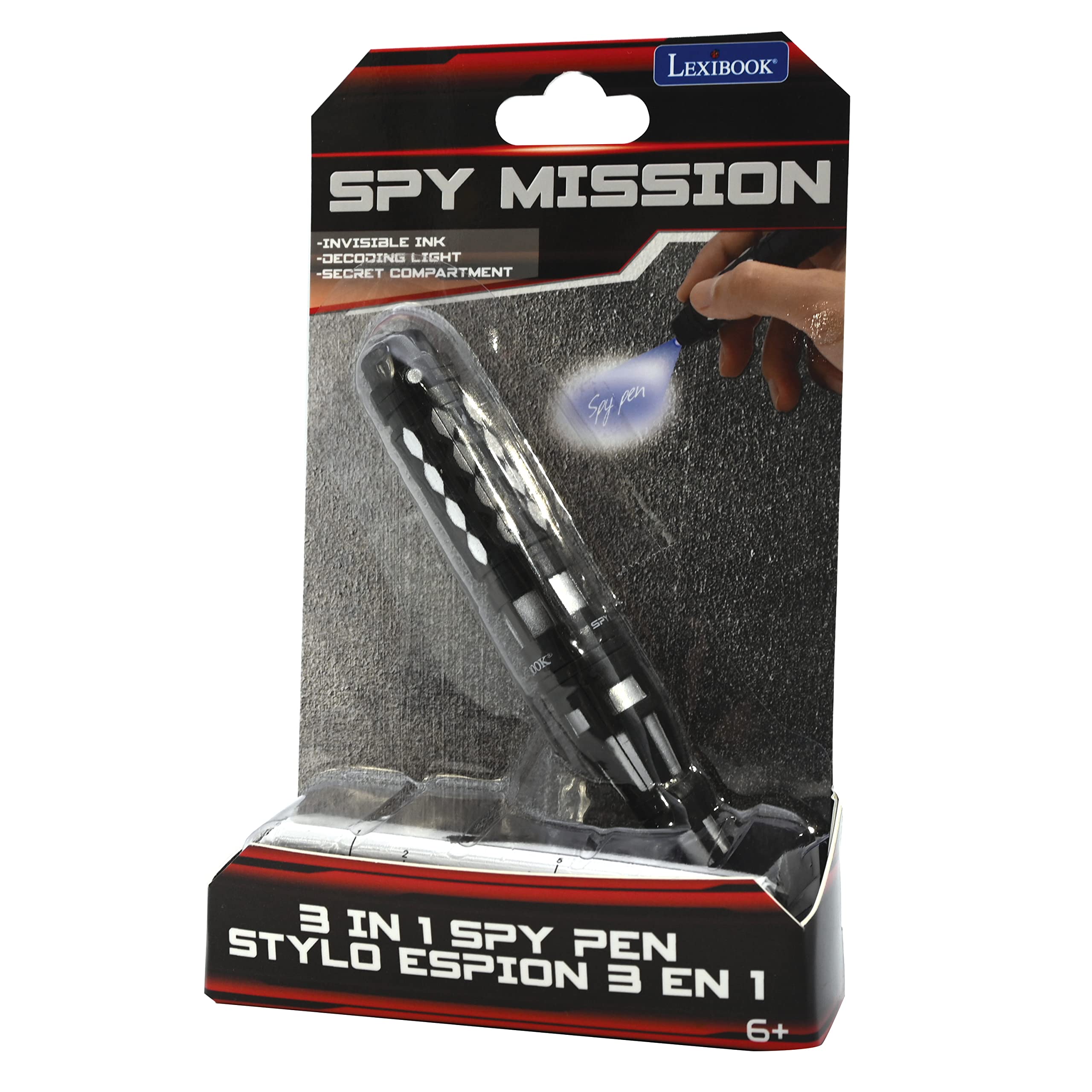 Lexibook Spy Mission - Invisible Ink UV Light Spy Pen for Secret Messages 10