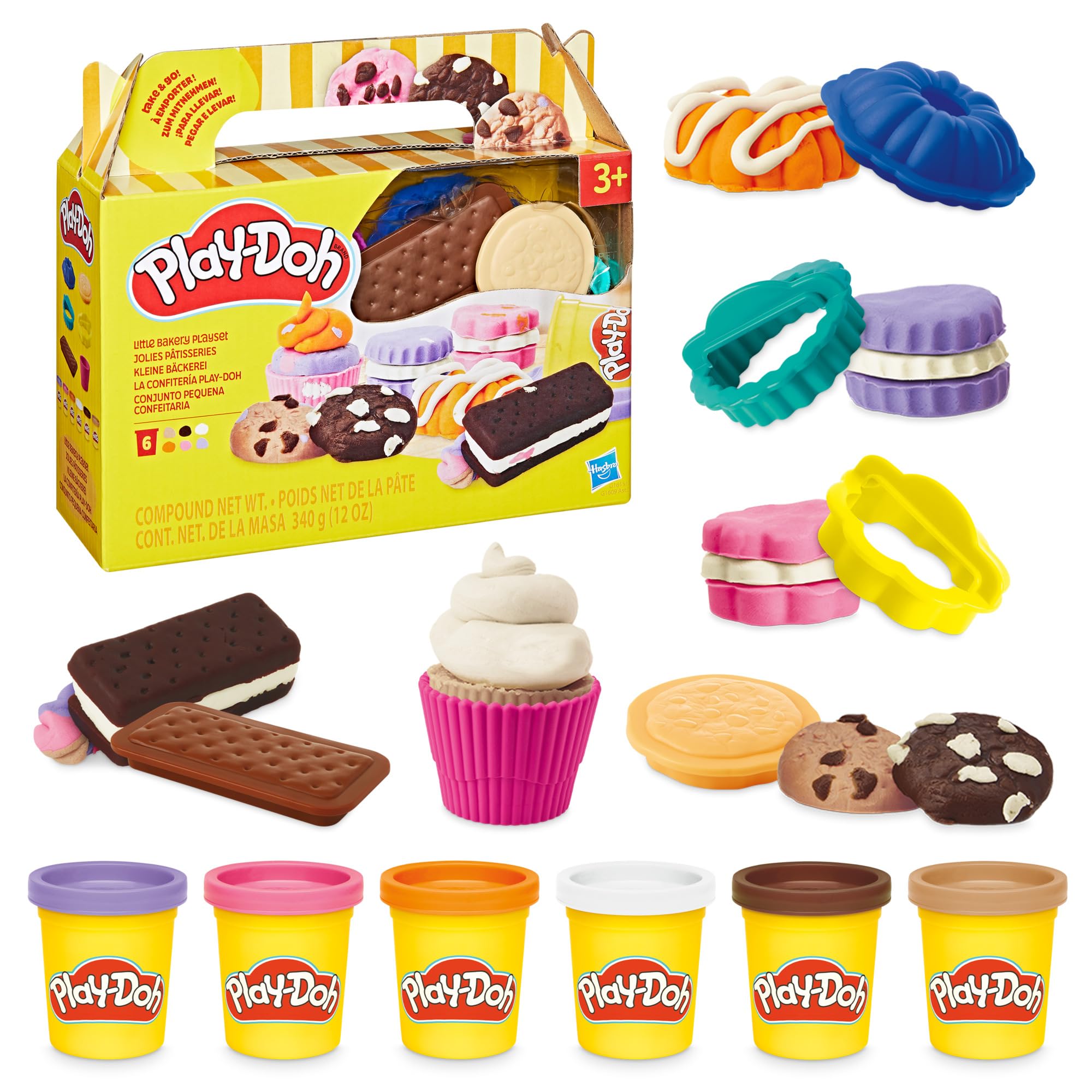 Play-Doh Little Bakery Playset - Pretend Kitchen Toy for Ages 3+ | Includes 6 Colors