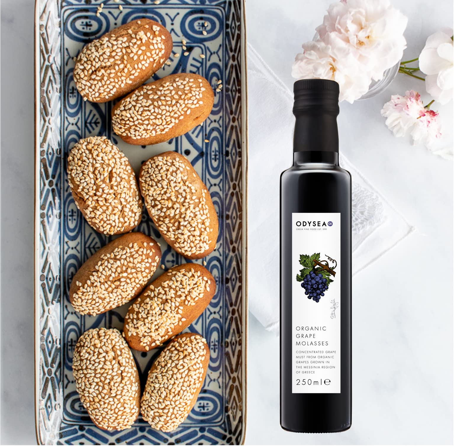 Odysea Organic Grape Molasses - Natural Sweetener & Marinade Ingredient | 250ml 5