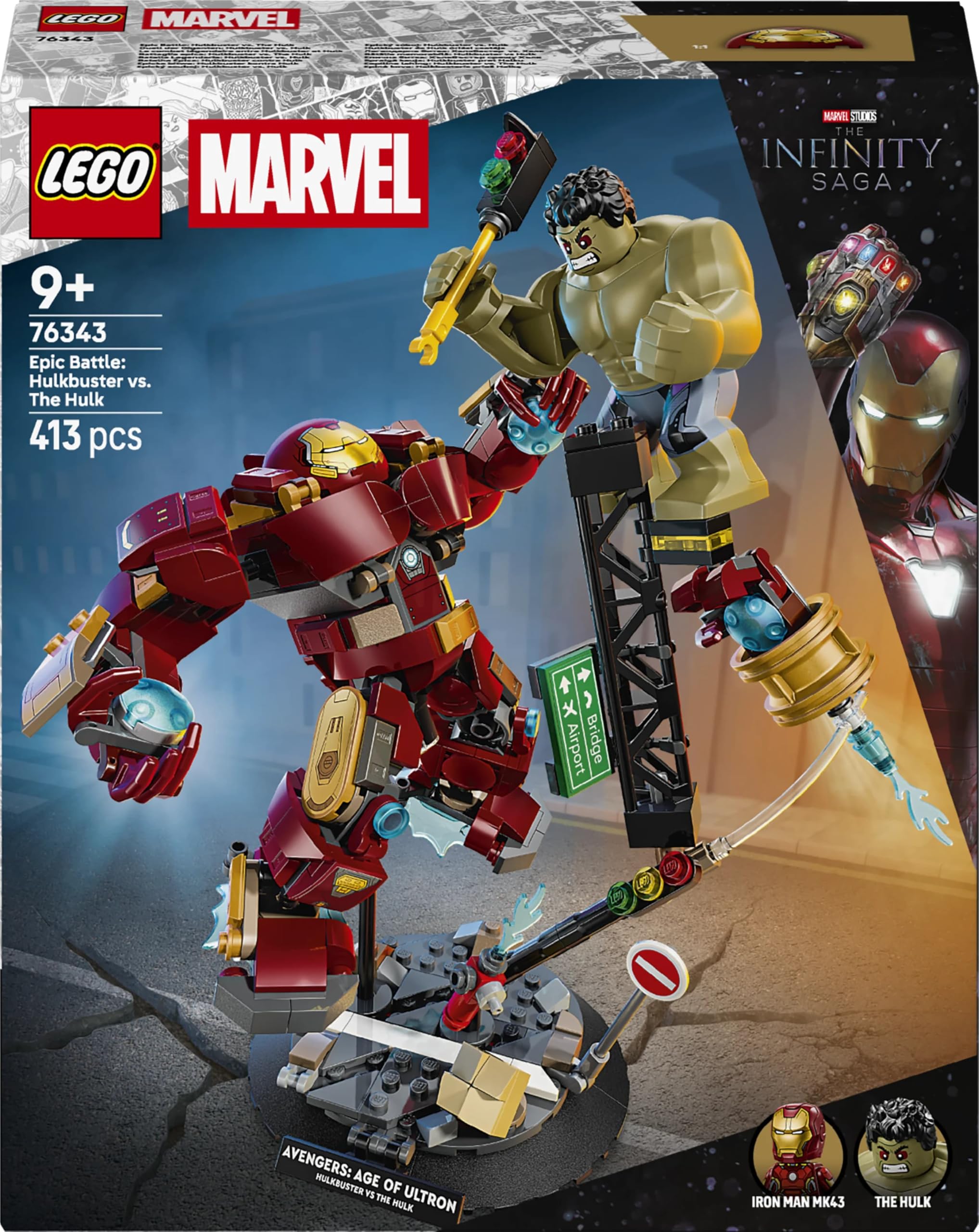 LEGO Marvel Epic Battle: Hulkbuster vs. The Hulk Building Set | Age 9+ | Model 76343 5