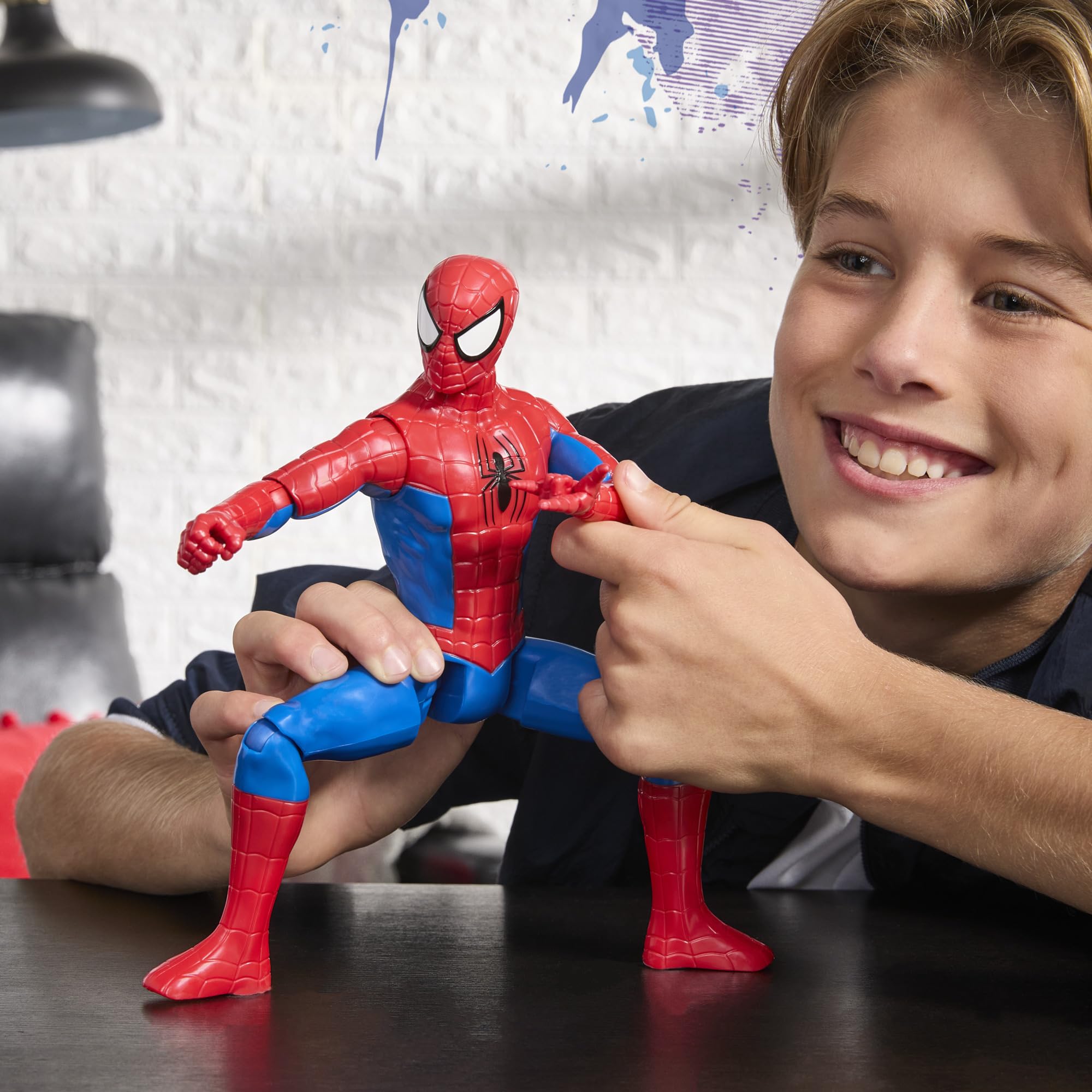 Marvel Press Spider-Man Titan Series Action Figure - 30-cm Scale | 11 Points of Articulation | Ages 4+ 6