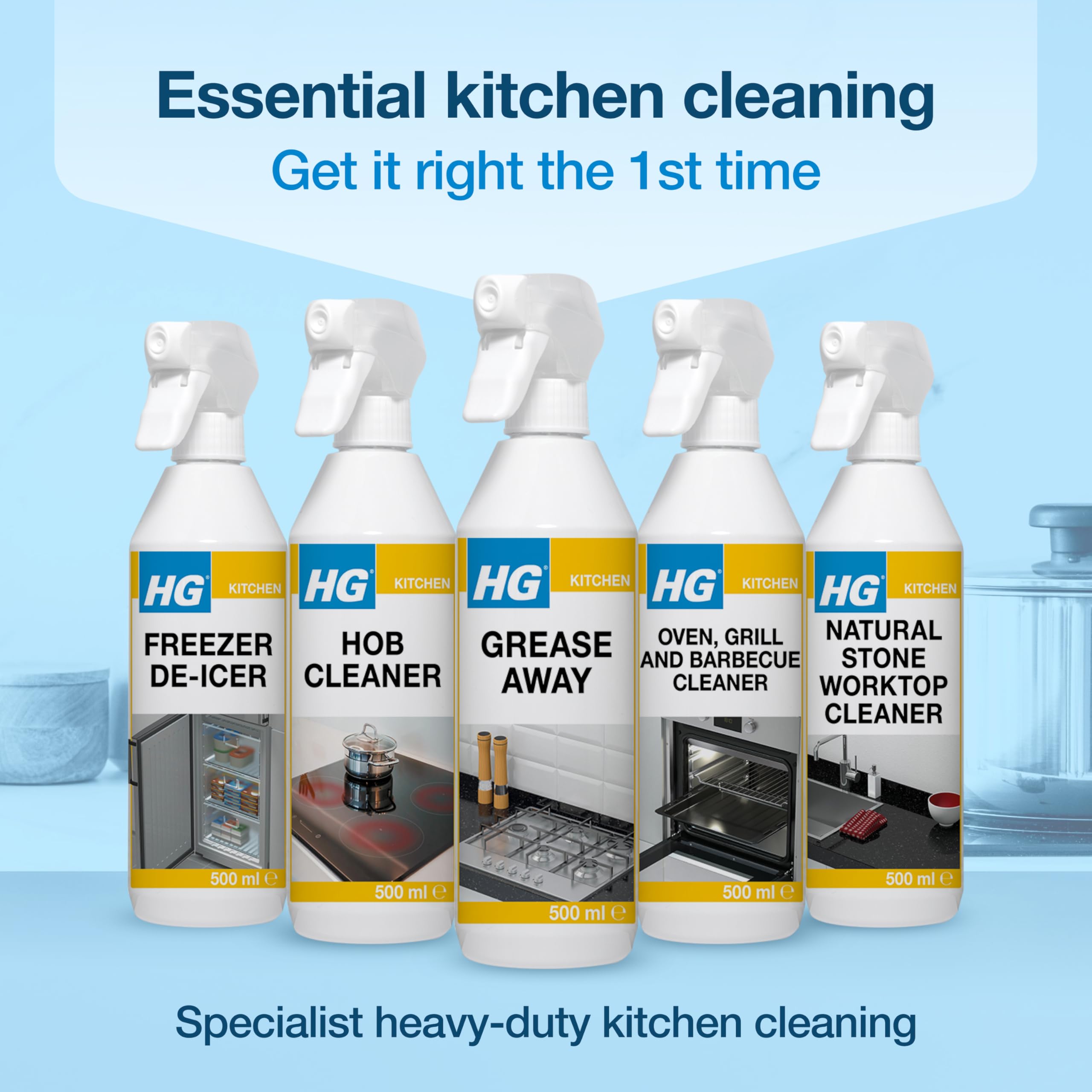 HG Grease Away - Kitchen Degreaser Spray for Fats & Oils, 500ml 11