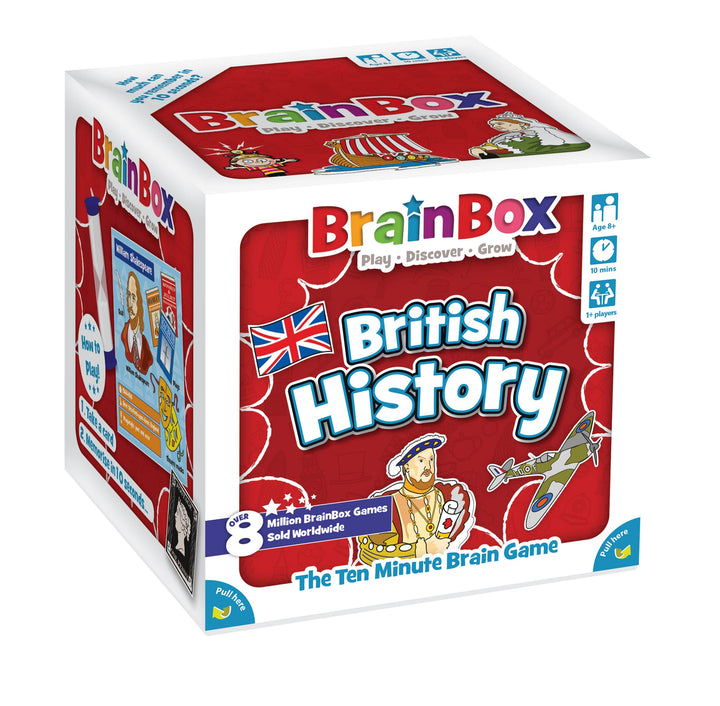 Brainbox British History Card Game - 54 Cards, 432 Questions, Ages 8+