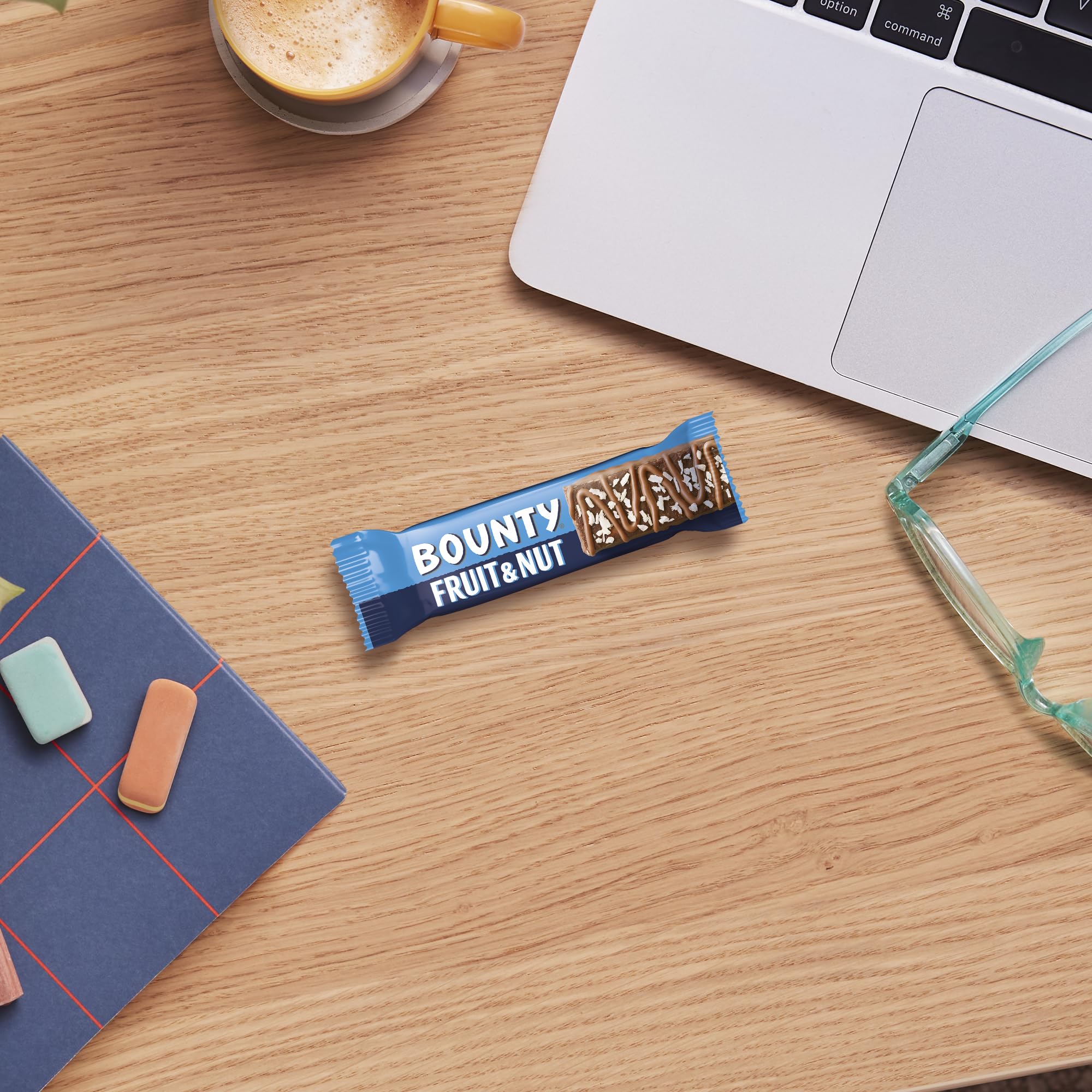 Bounty Triple Treat Fruit & Nut Chocolate Bars, Milk Chocolate Snacks with Dates, Raisins & Peanuts, 18-Pack 9