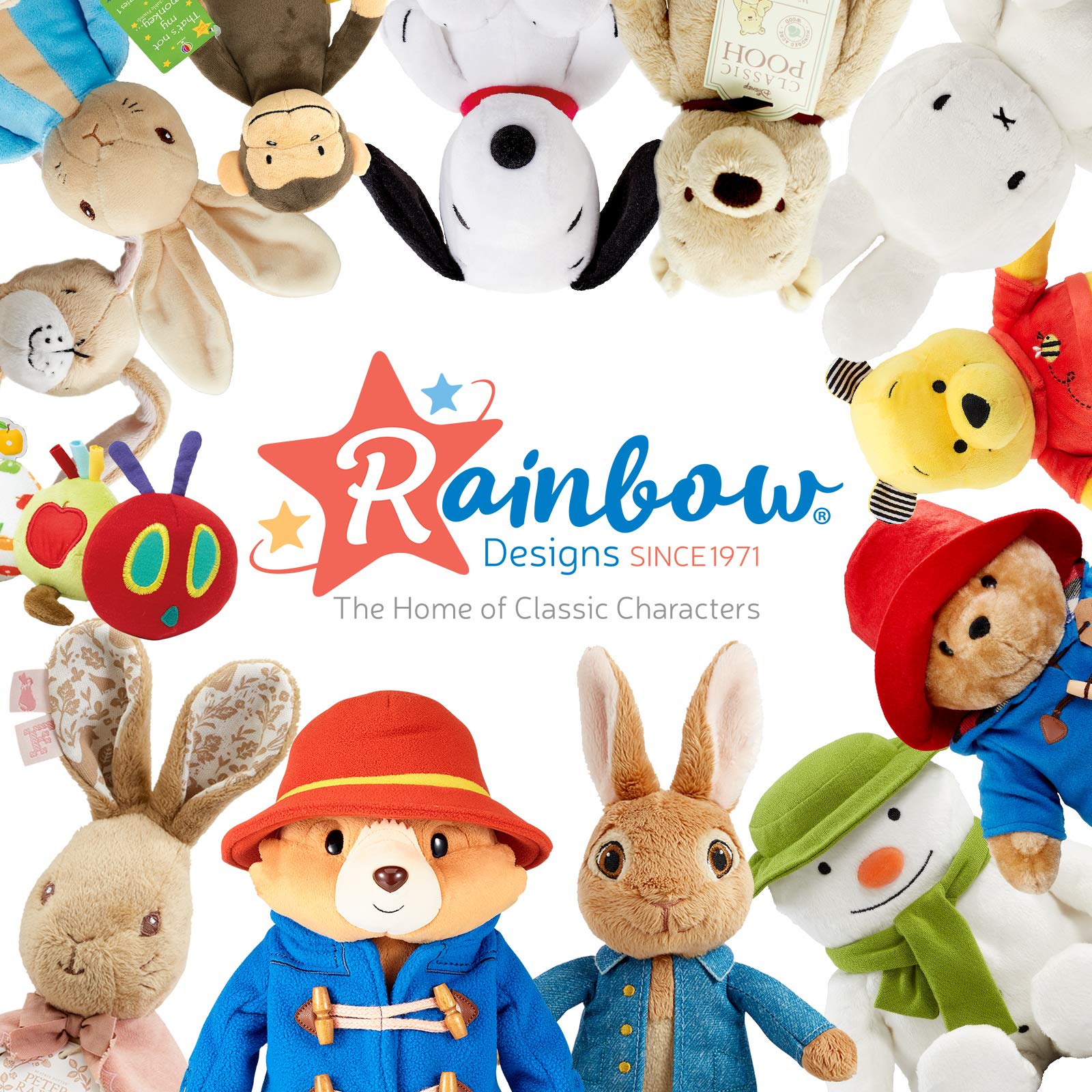 Rainbow Designs Paddington Bear Soft Toy - Suitable From Birth | Unisex Baby Gift | Iconic Red Hat & Blue Coat 6