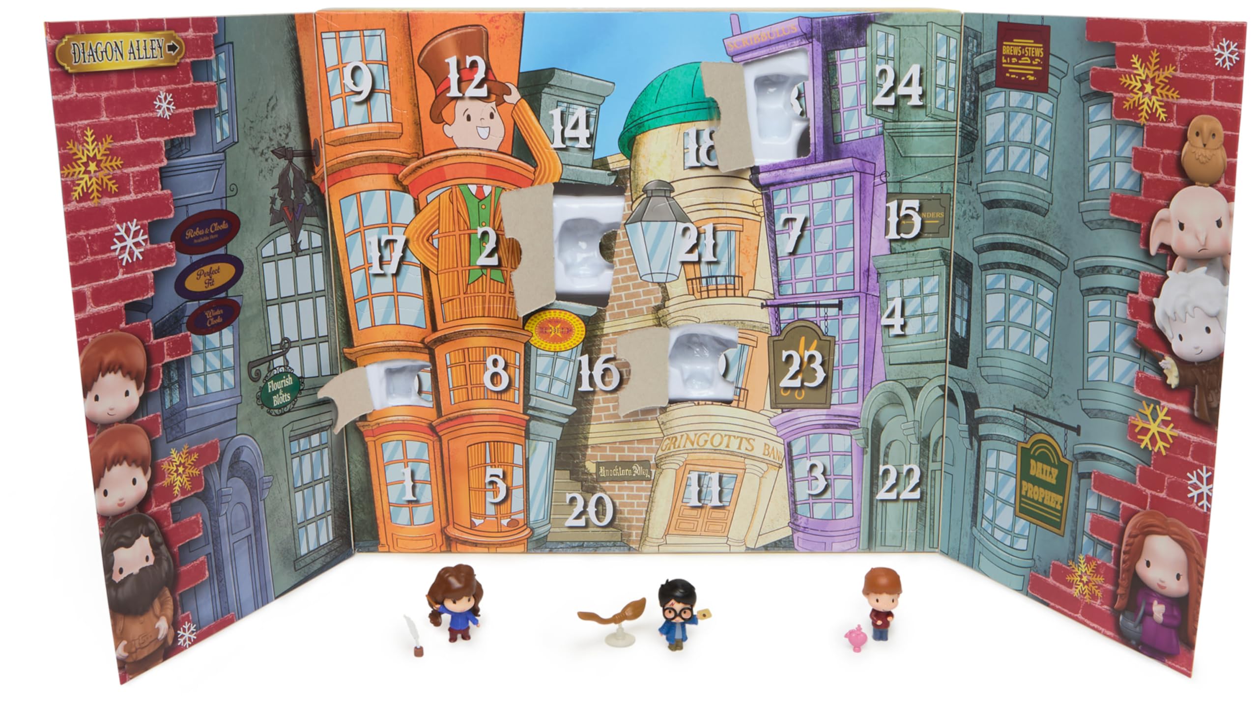 Wizarding World Harry Potter Micro Magical Moments Diagon Alley Yuletide Advent Calendar -24 Surprise Collectible Figures & Accessories 12