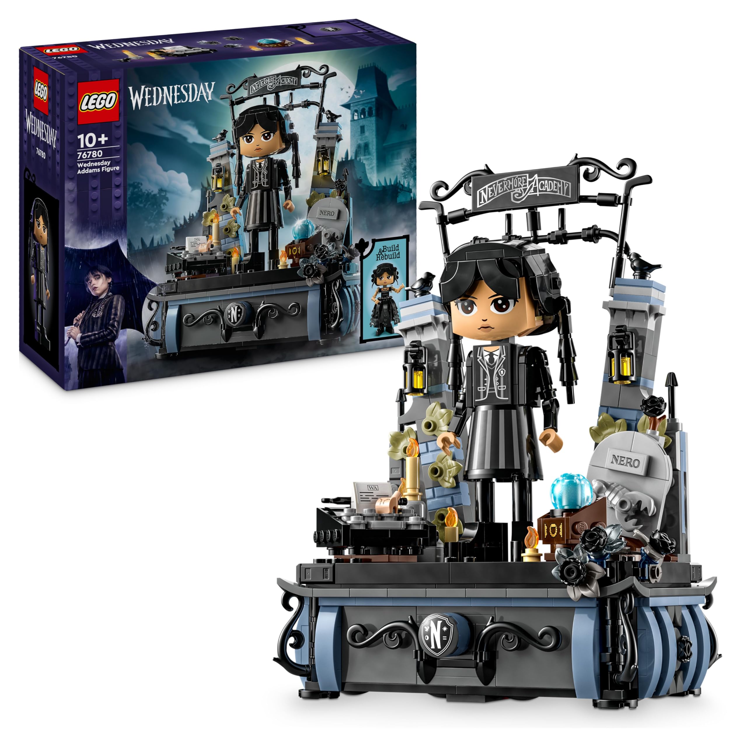 LEGO Wednesday Addams Figure Set - Posable Collectible Building Toy for Kids 10+